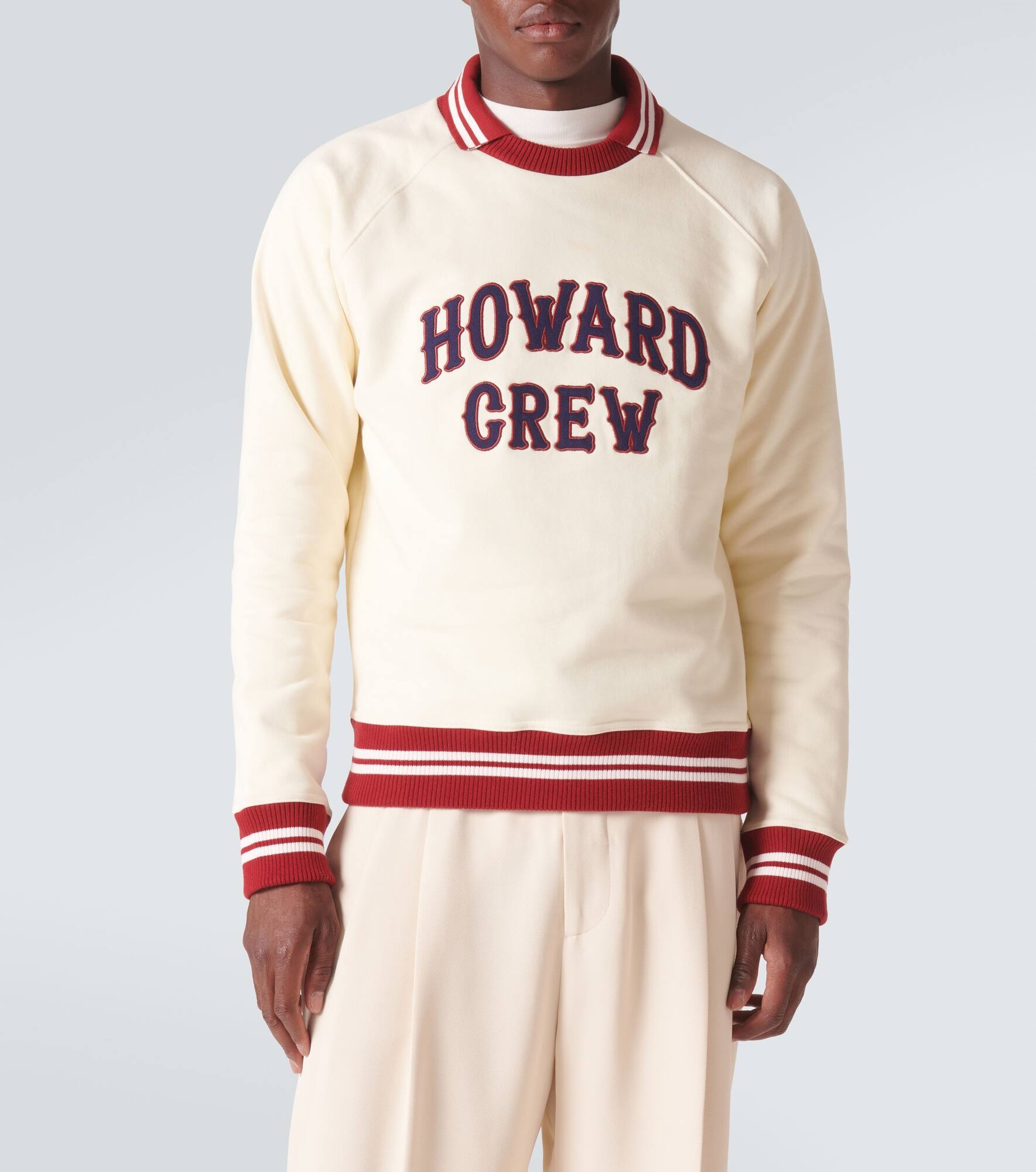 Embroidered cotton polo sweatshirt - 3