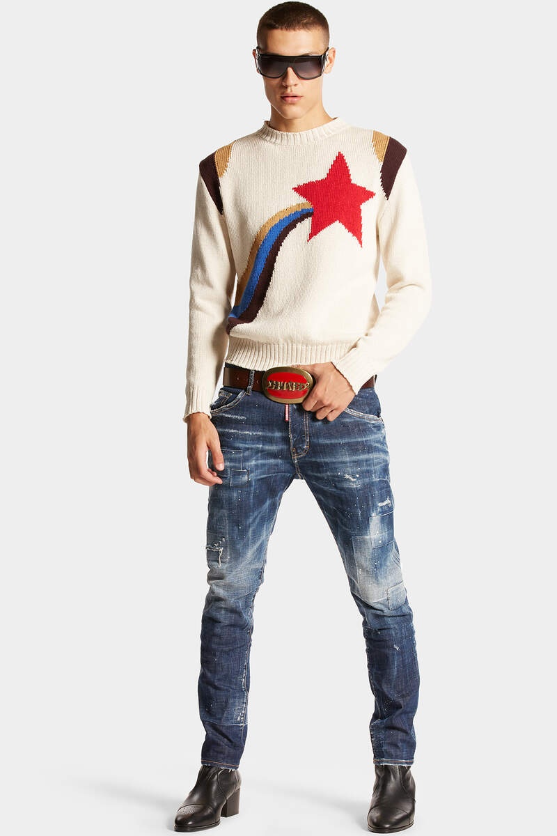 DARK TOPPA WASH SKATER JEANS - 3