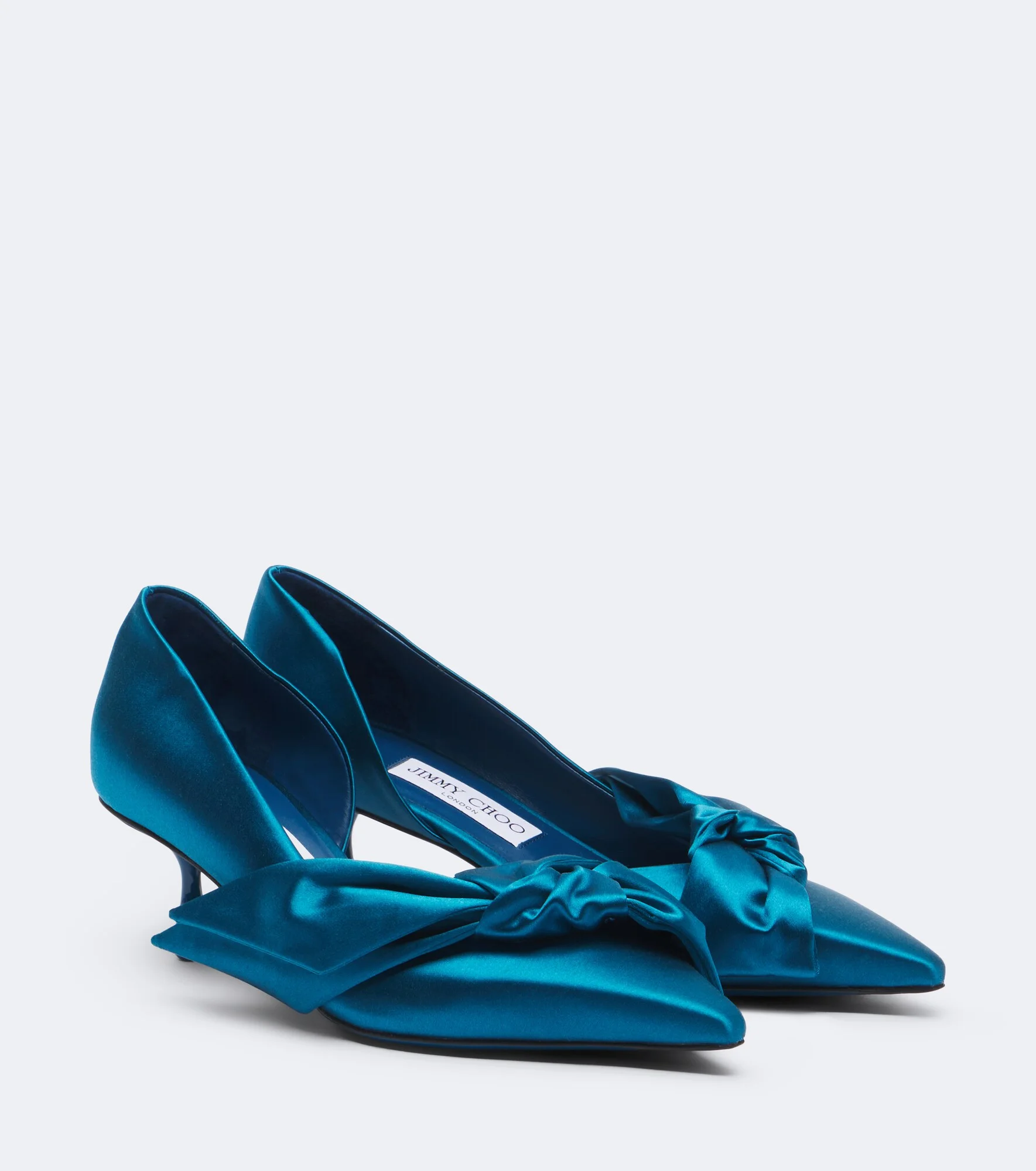 Issy bow-detail satin pumps - 1