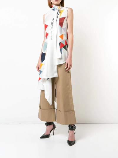 Monse logo print scarf top outlook