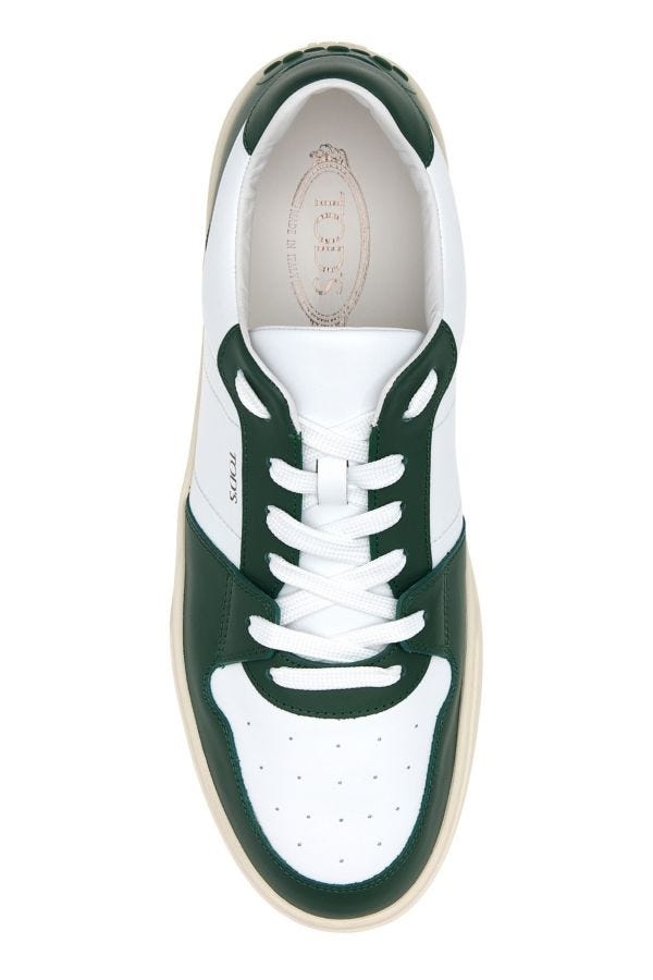 Two-tone leather sneakers - 4