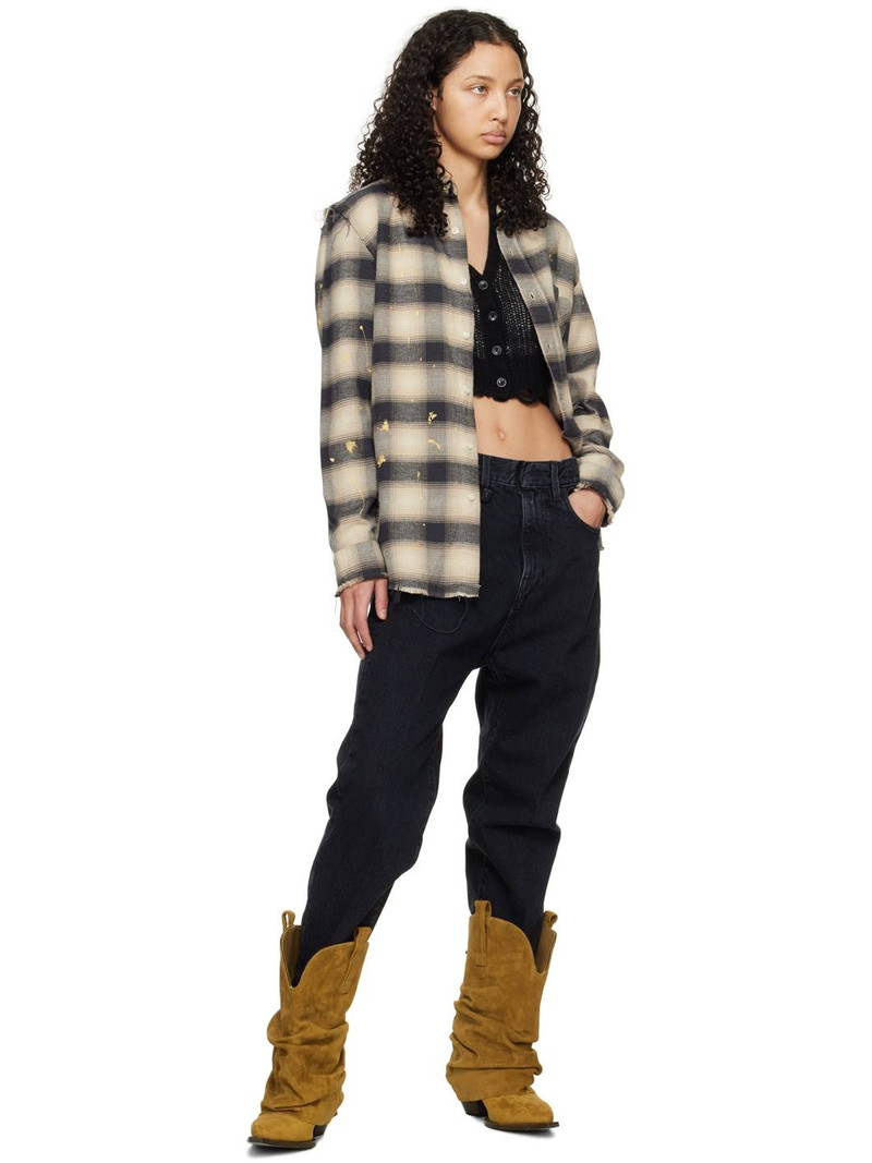 R13 Brown Low Rider Cowboy Boots outlook