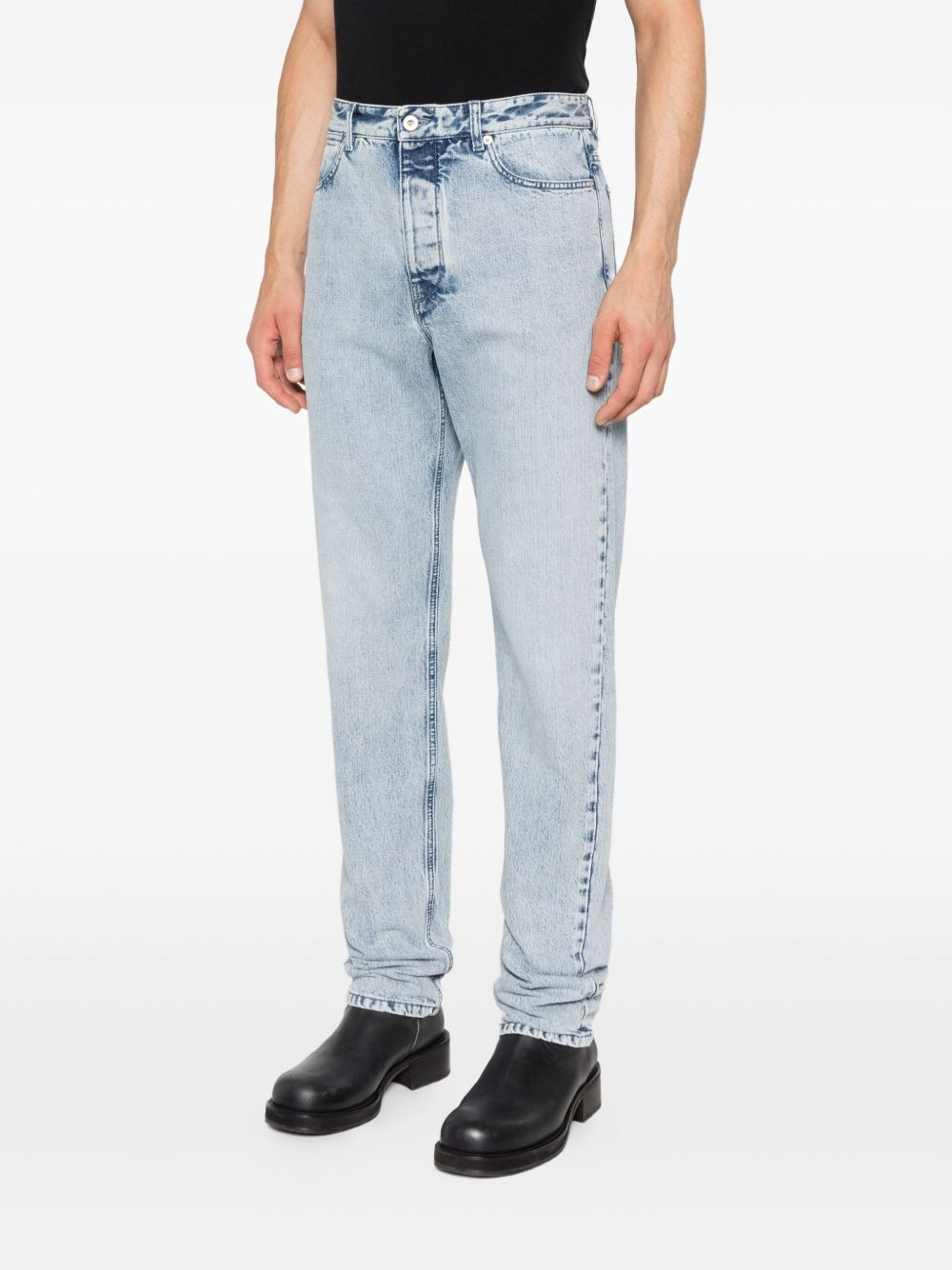 logo-patch cotton jeans - 3