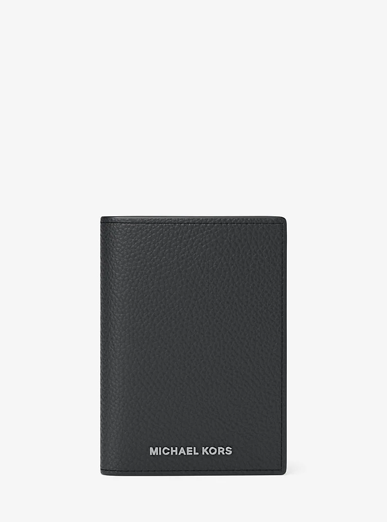 Hudson Pebbled Leather Folio Card Case - 1