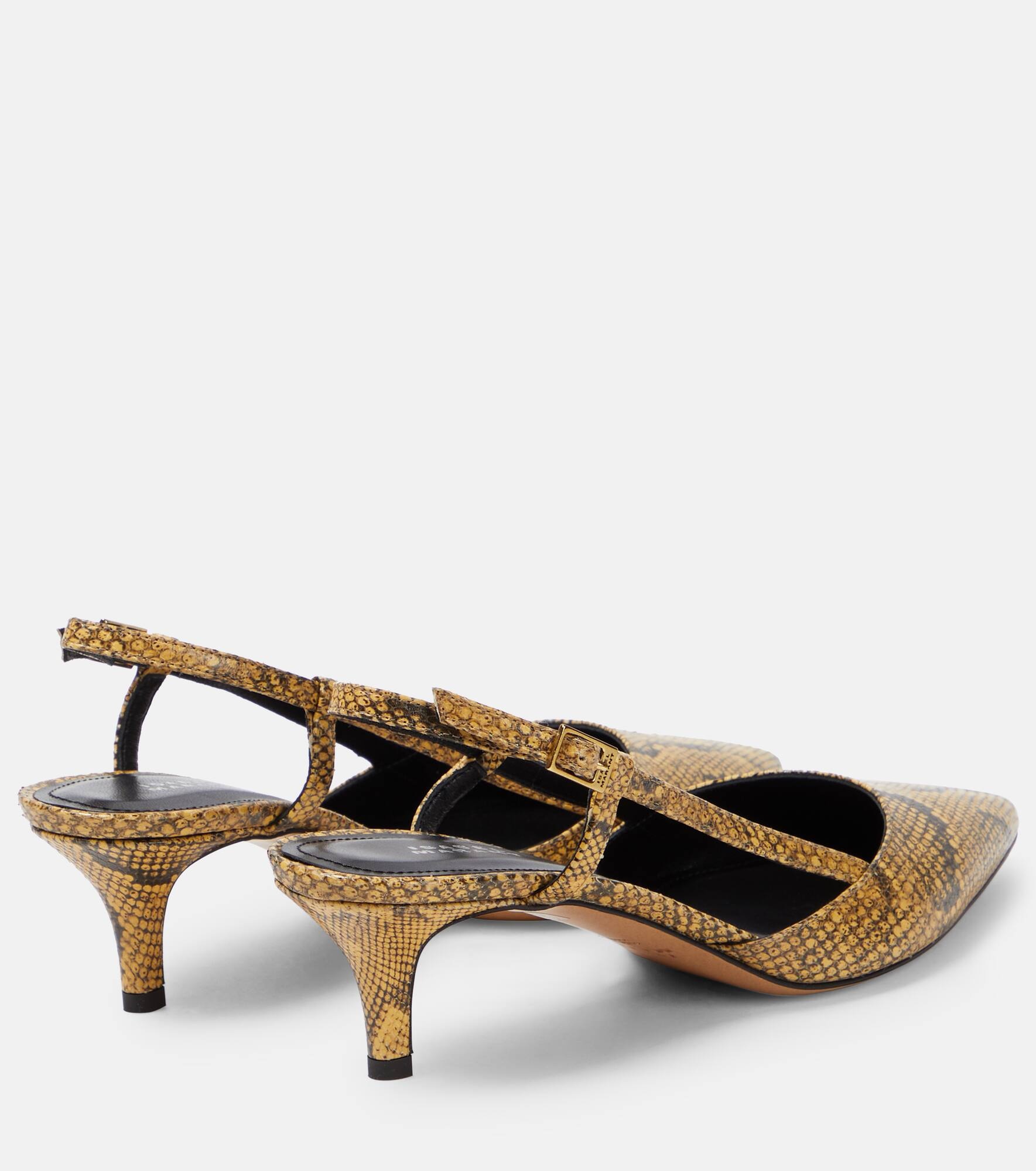 Pilia leather slingback pumps - 3