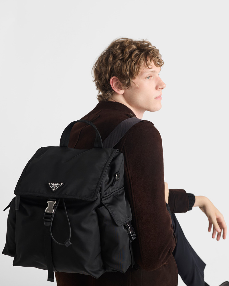 Prada Prada Explore Re-Nylon and leather backpack outlook
