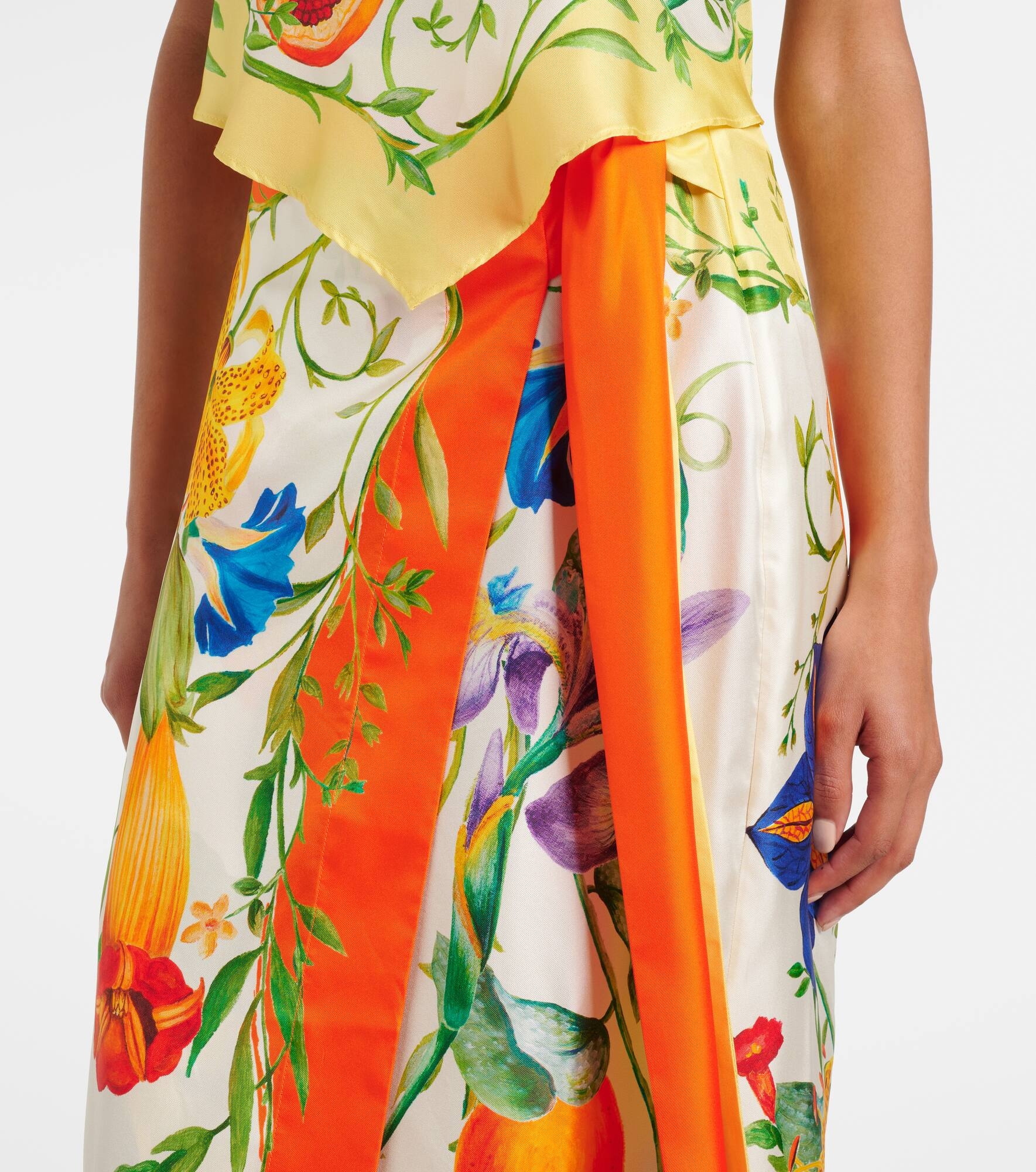 Flores silk beach cover-up - 4