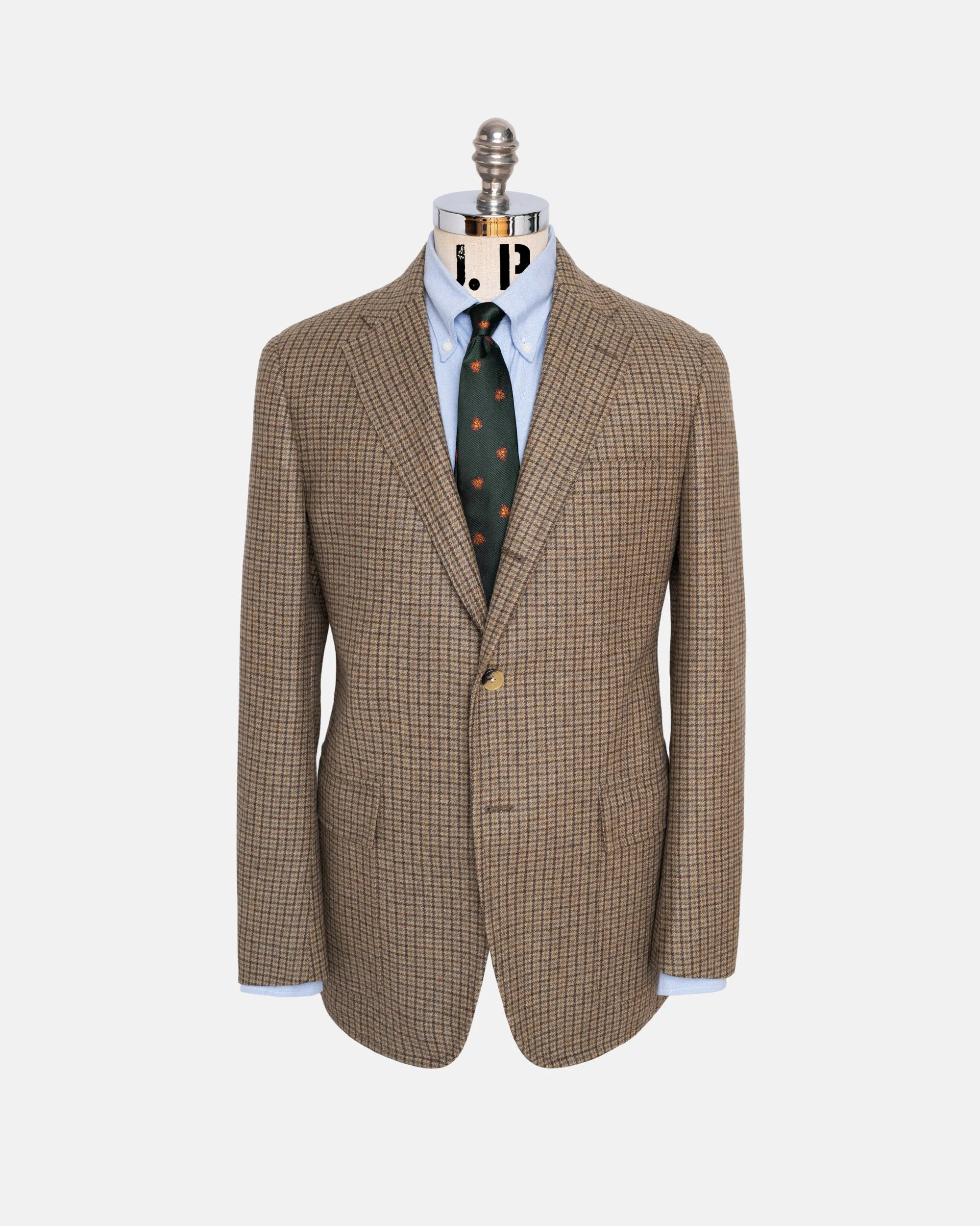 MADE-IN-USA LIGHT OLIVE MULTI CHECK SPORT COAT - 1