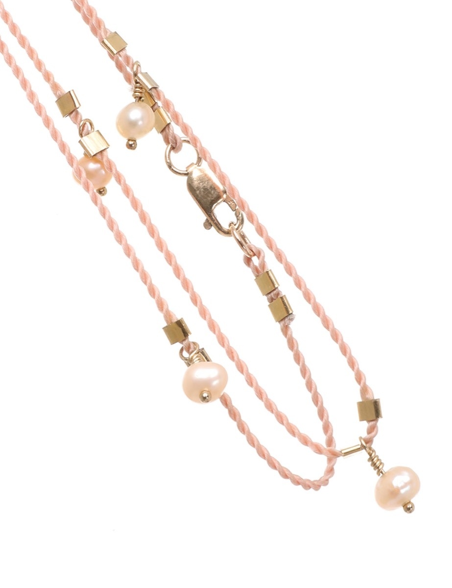 DOUBLE CORD PEARL BRACELET - 3