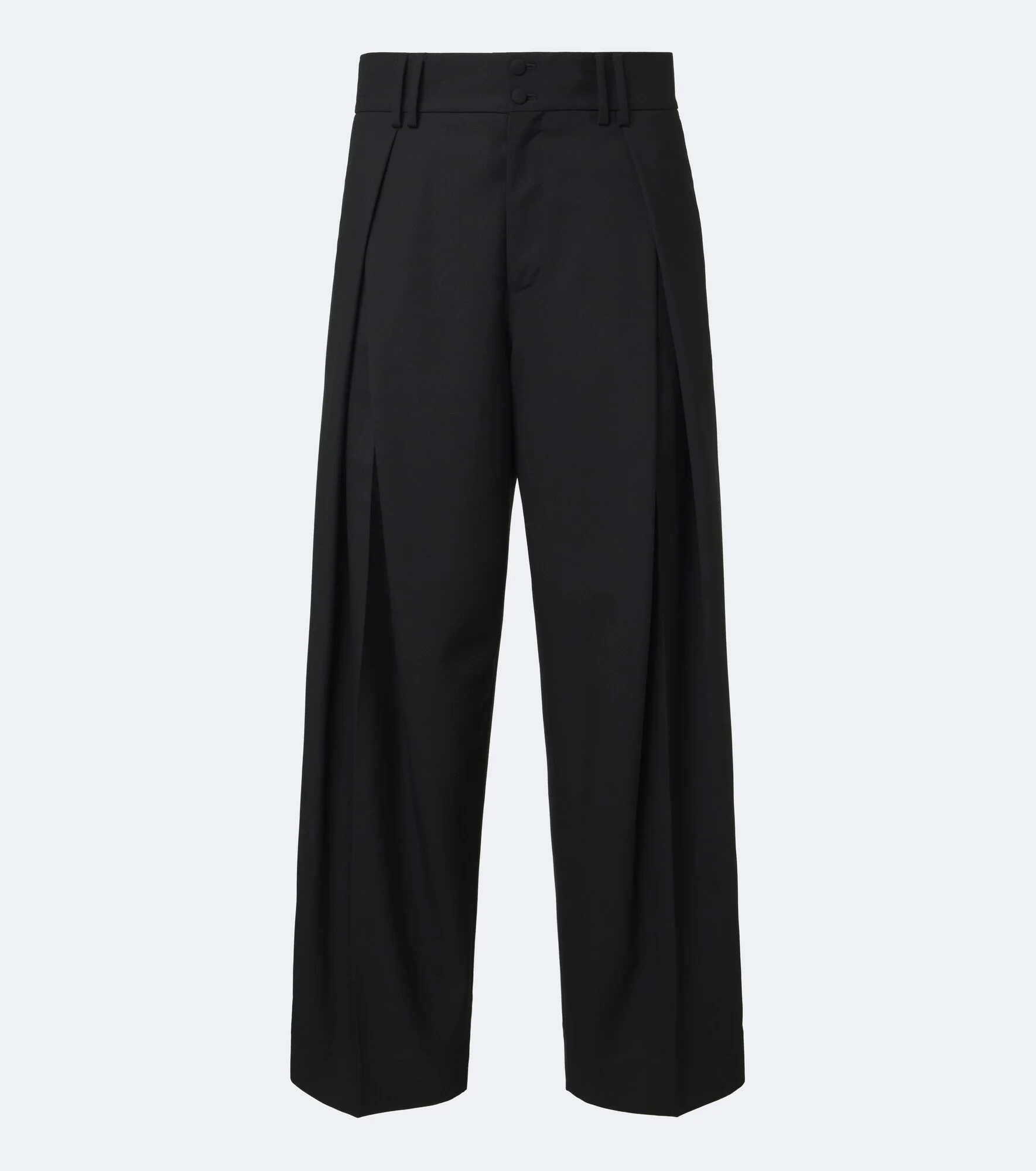 Pleated wool wide-leg pants - 1