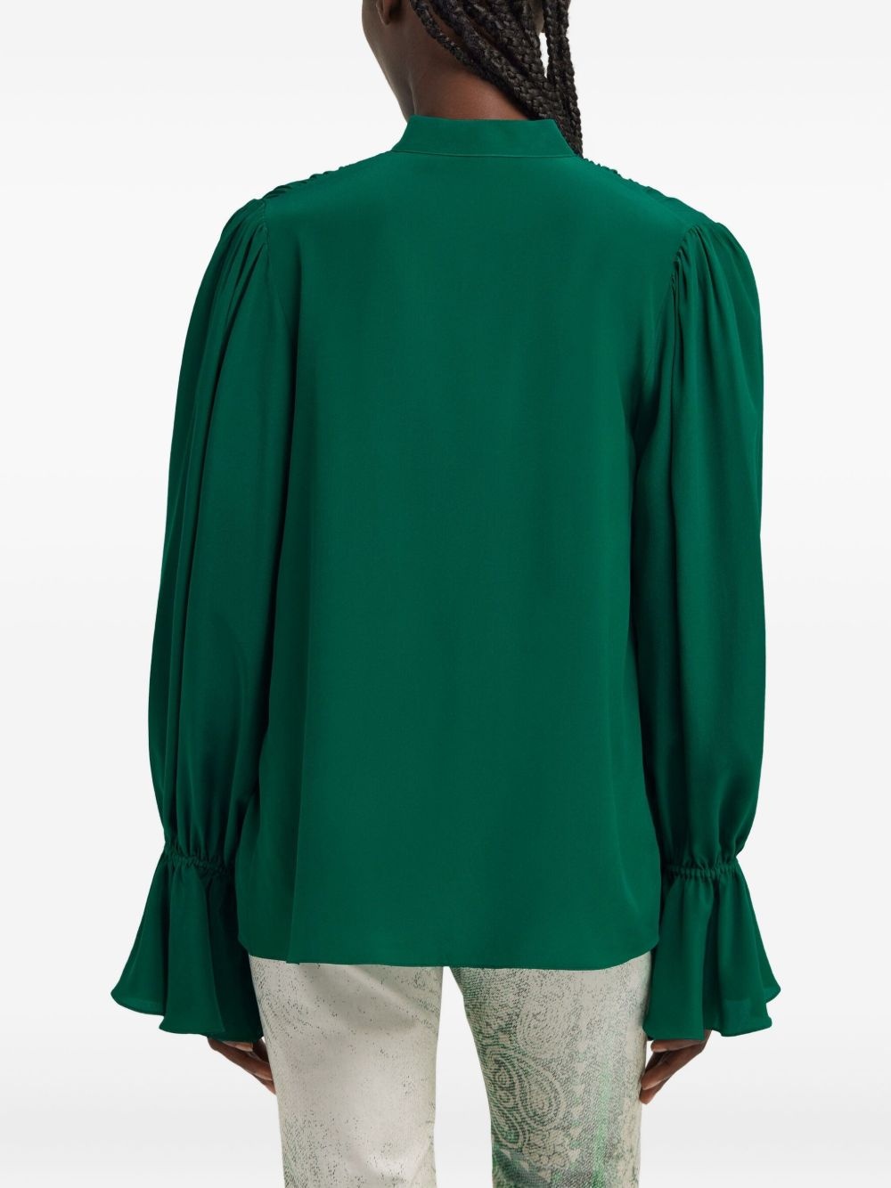 flared-cuff blouse - 5