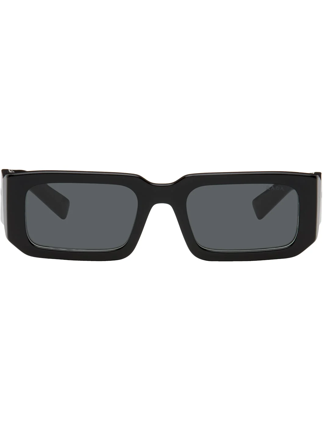 Black Square Acetate Chunky Sunglasses - 1