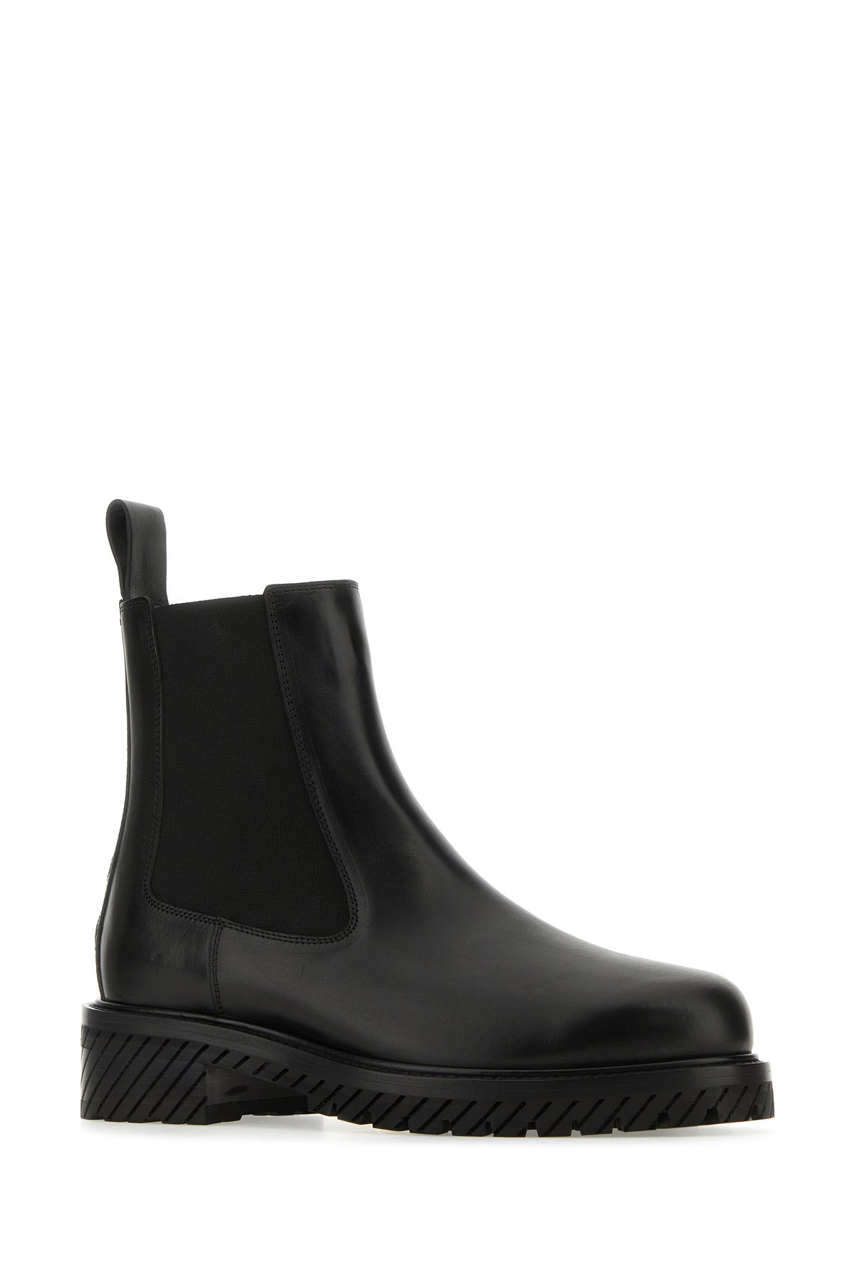 Black leather Combat ankle boots - 2