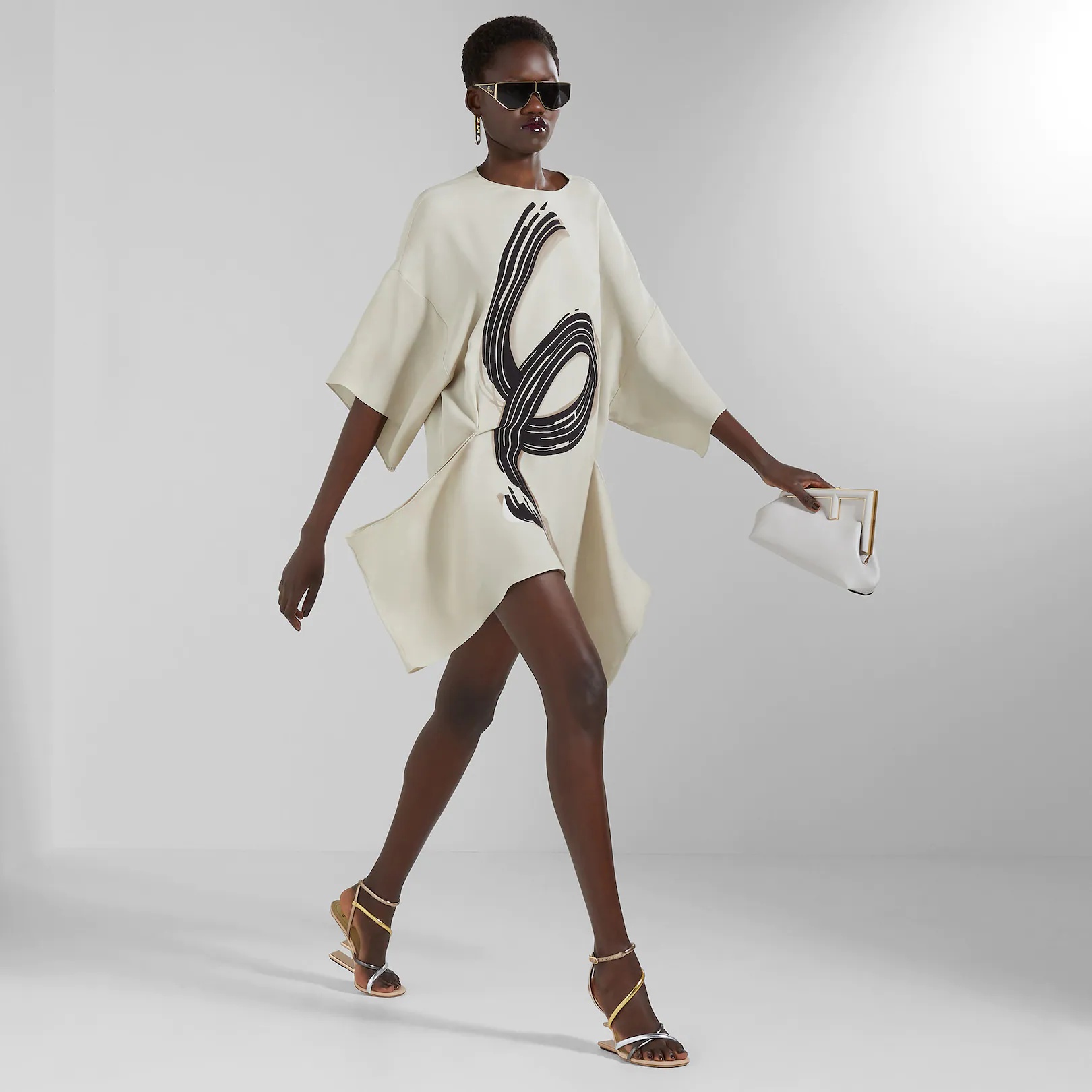 Beige cady dress - 4
