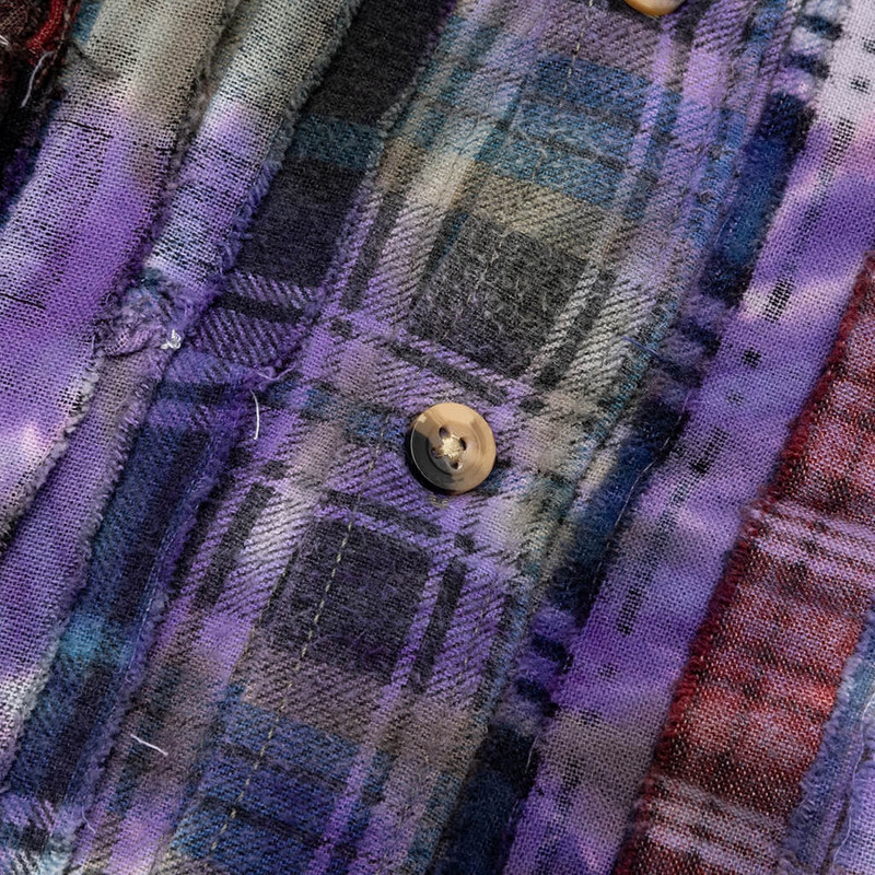 NEEDLES RIBBON TIE DYE FLANNEL SHIRT - ASSORTED 4