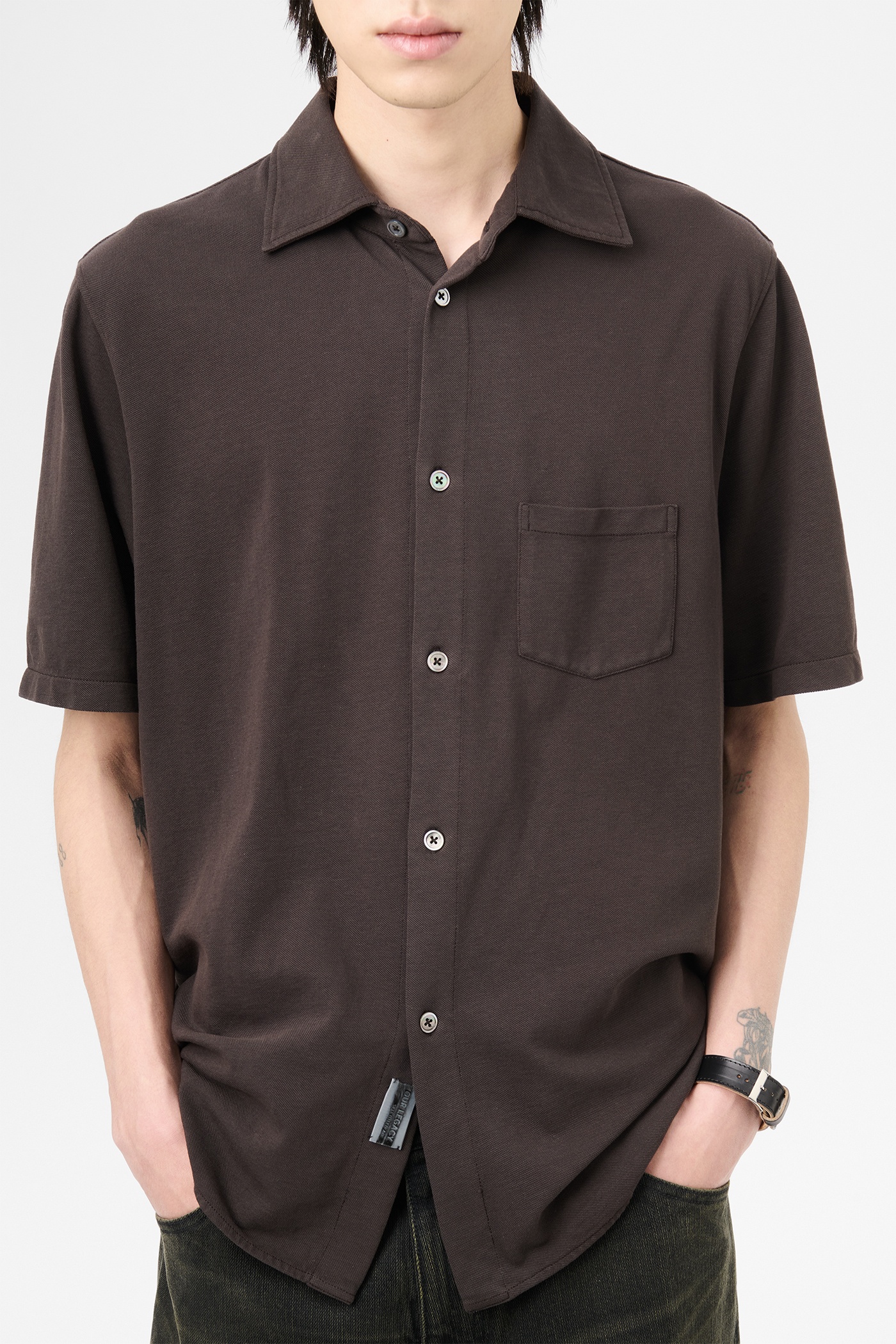 Analog Shirt Deep Brown Super Mall Piquet - 4