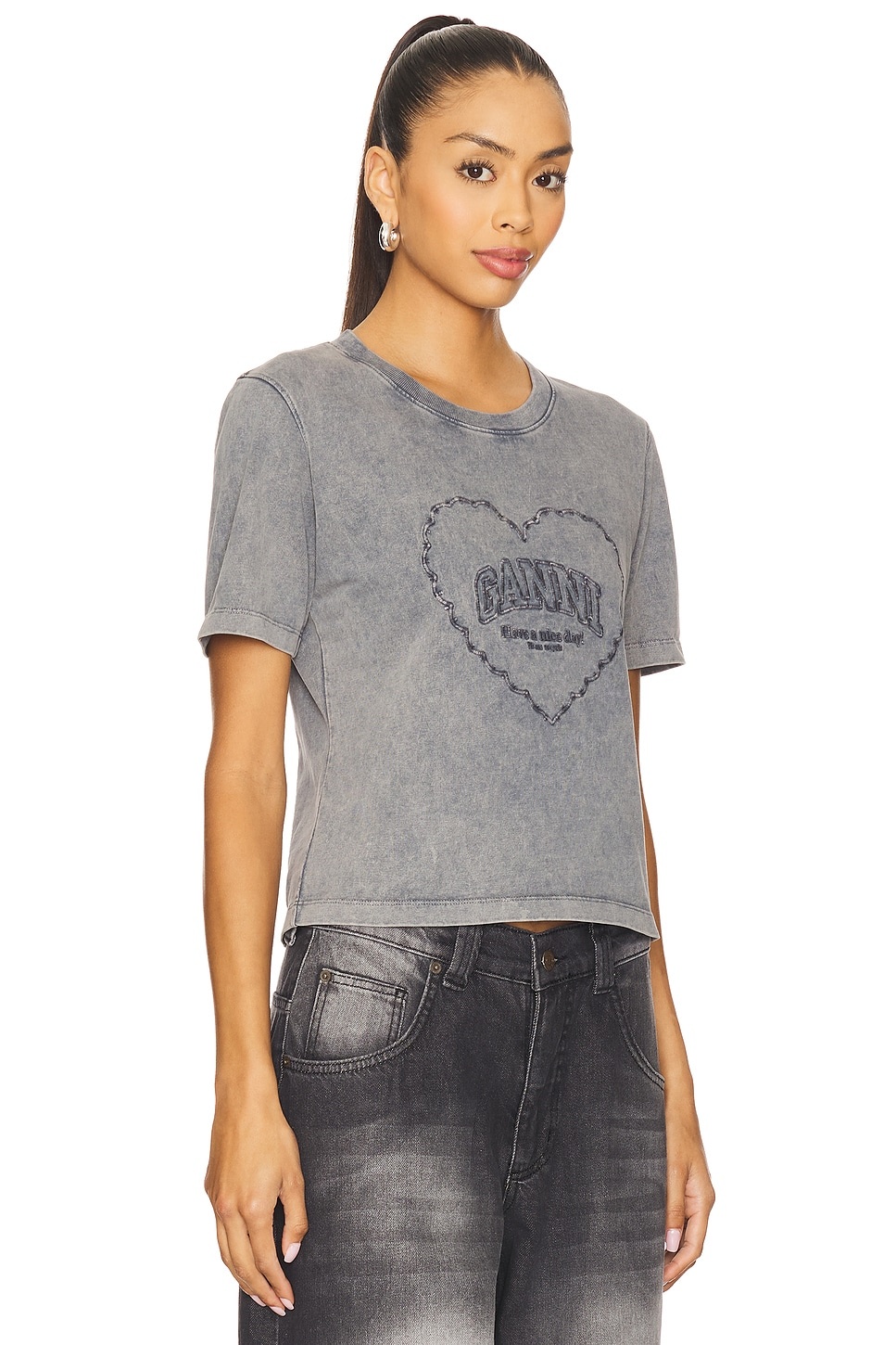 Heavy Cotton Jersey Heart Small T-shirt - 2