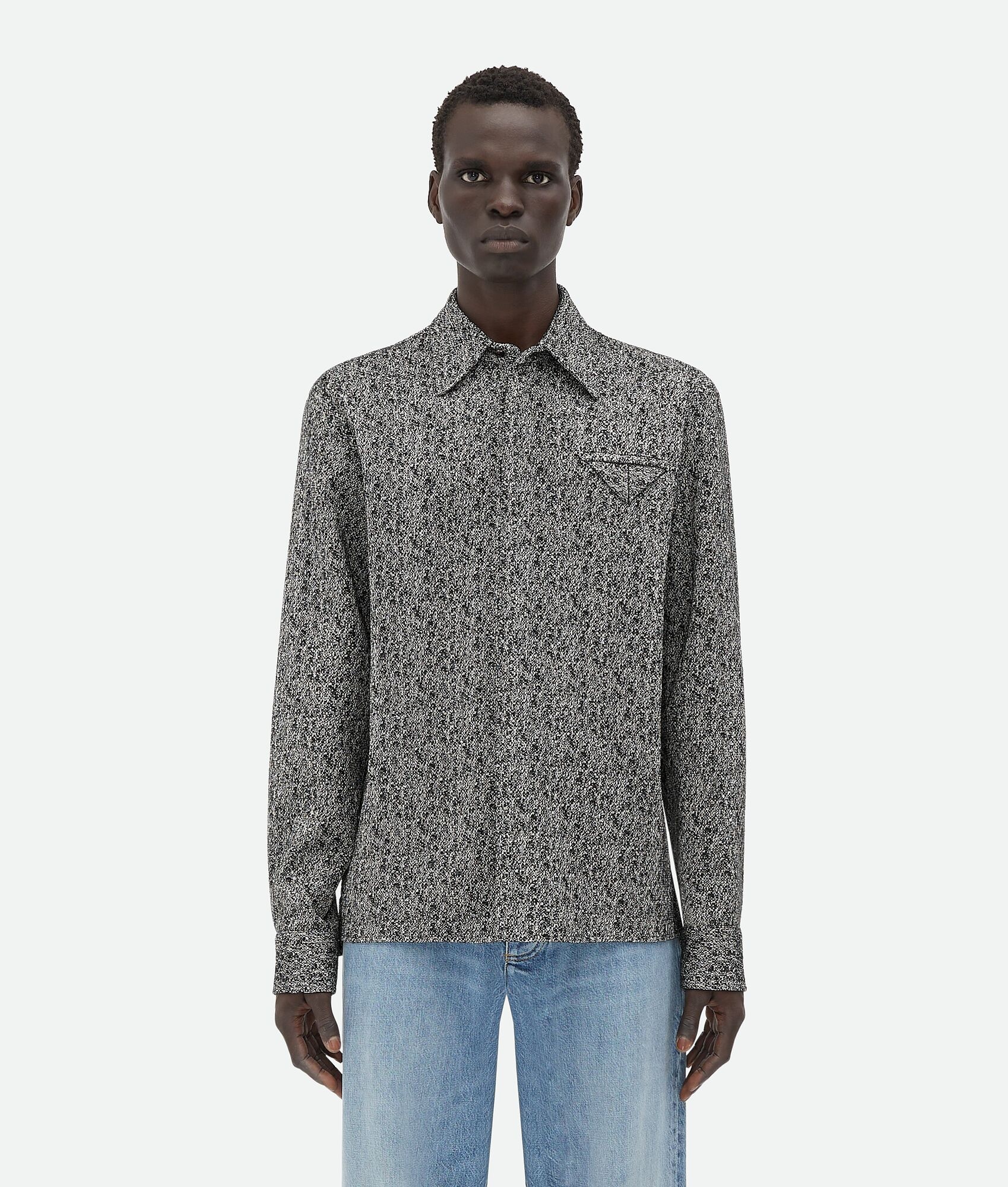 Textured Wool And Viscose Shirt - 4