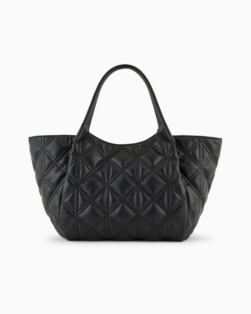QUILTED NAPPA LEATHER-EFFECT SHOPPER BAG 3