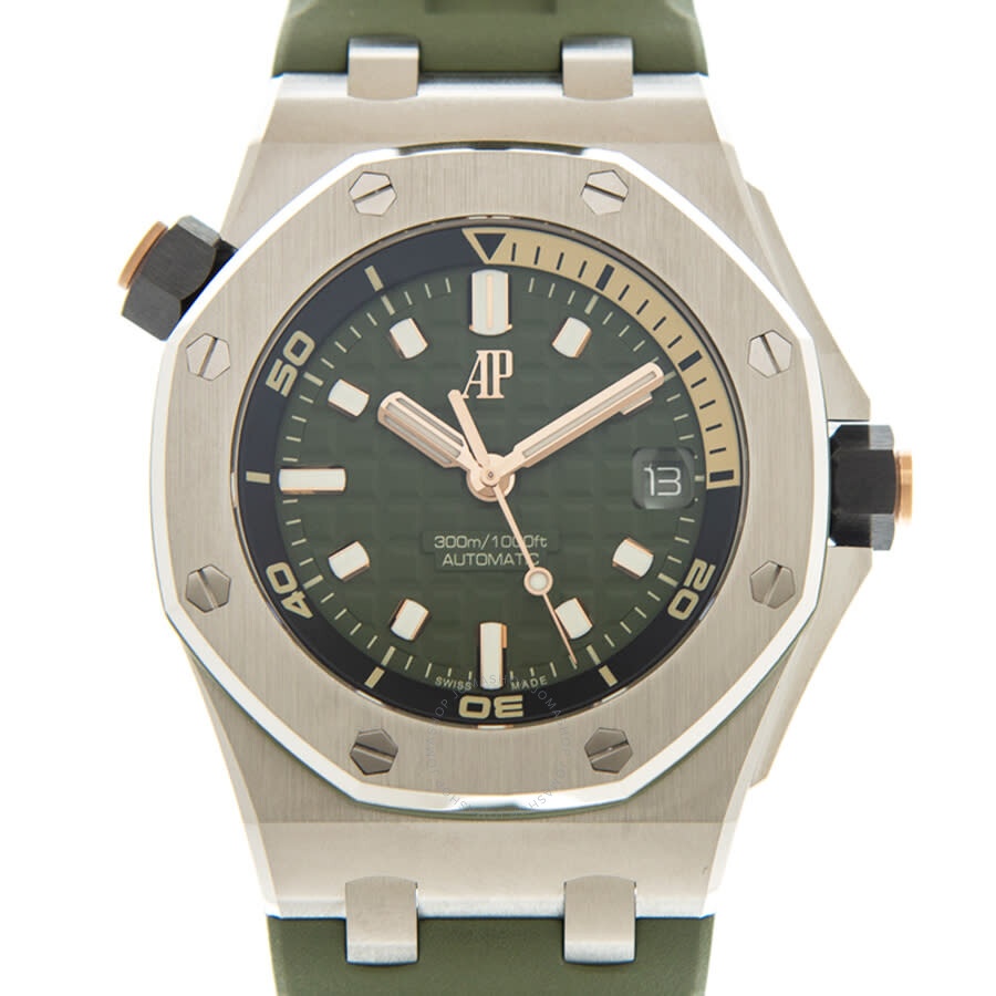 Audemars Piguet Royal Oak Offshore Automatic Green Dial Men's Watch 15720ST.OO.A052CA.01 - 1