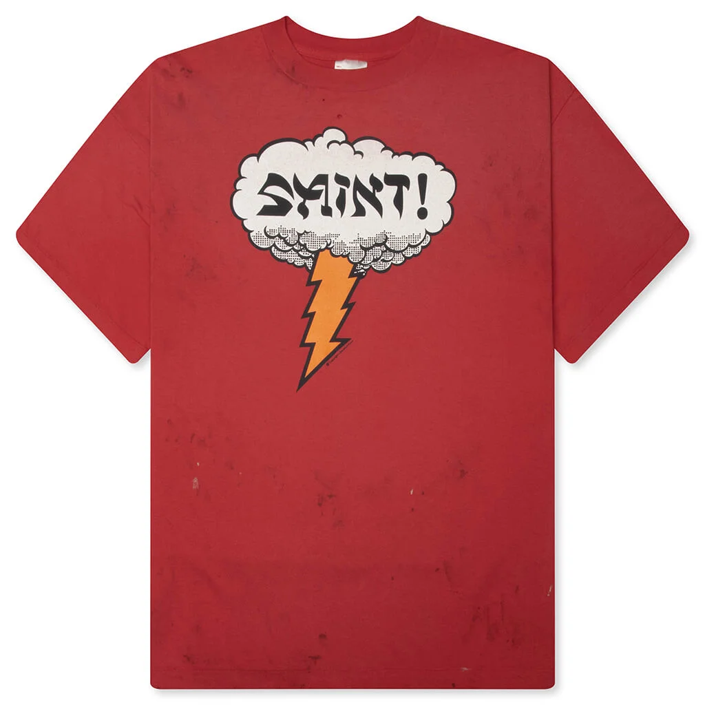 SAINT M×××××× SAINT! S/S T-SHIRT - RED - SM-MK8-0000-024 | REVERSIBLE