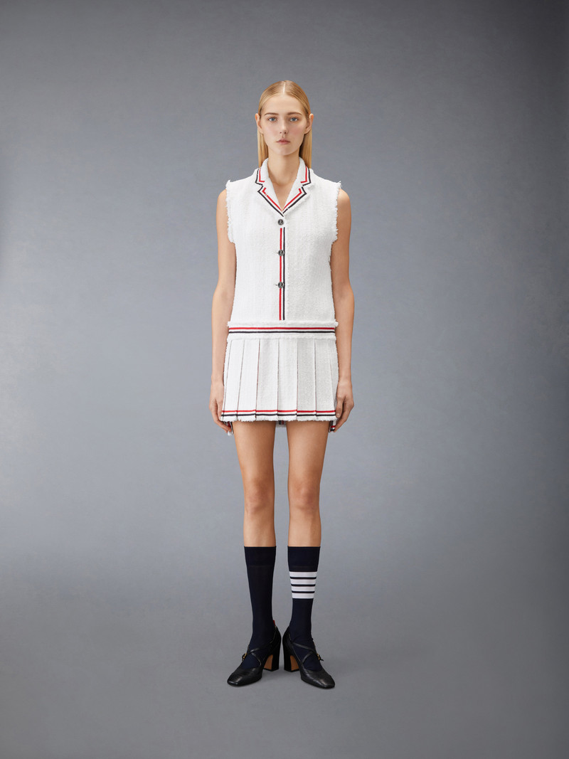 Thom Browne SOLID TWEED PLEATED SPORTCOAT DRESS outlook