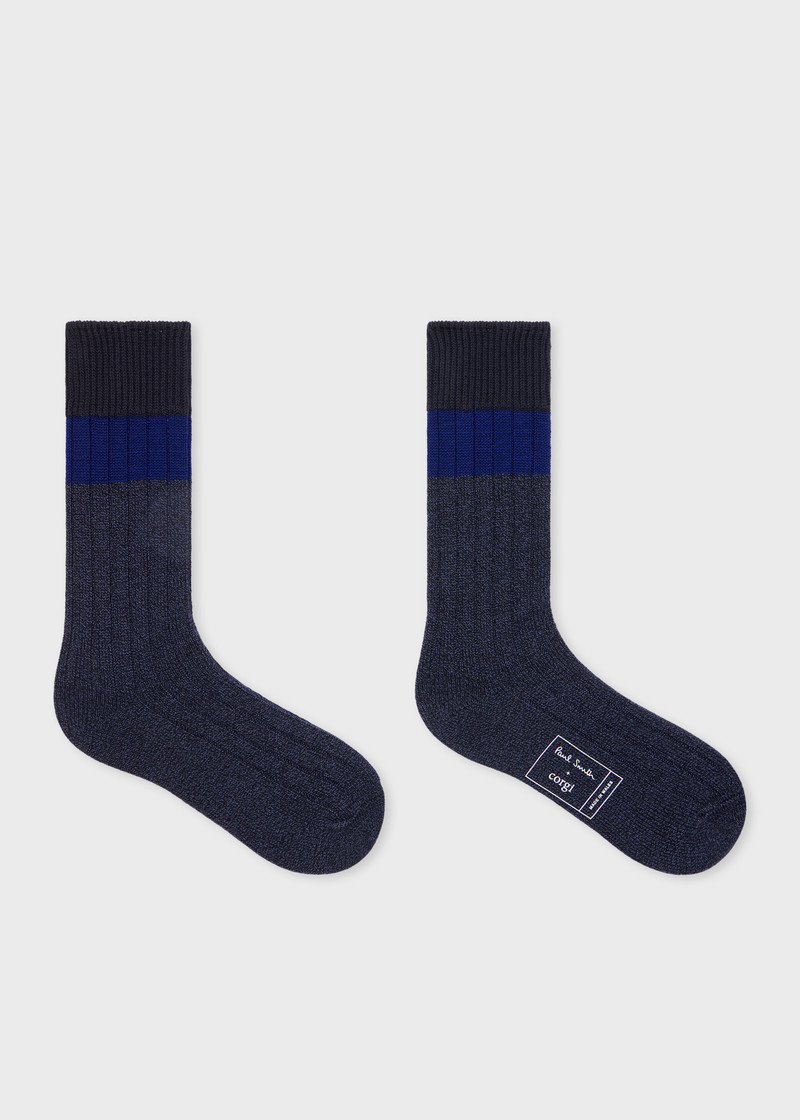 Paul Smith Blue Cotton Socks outlook