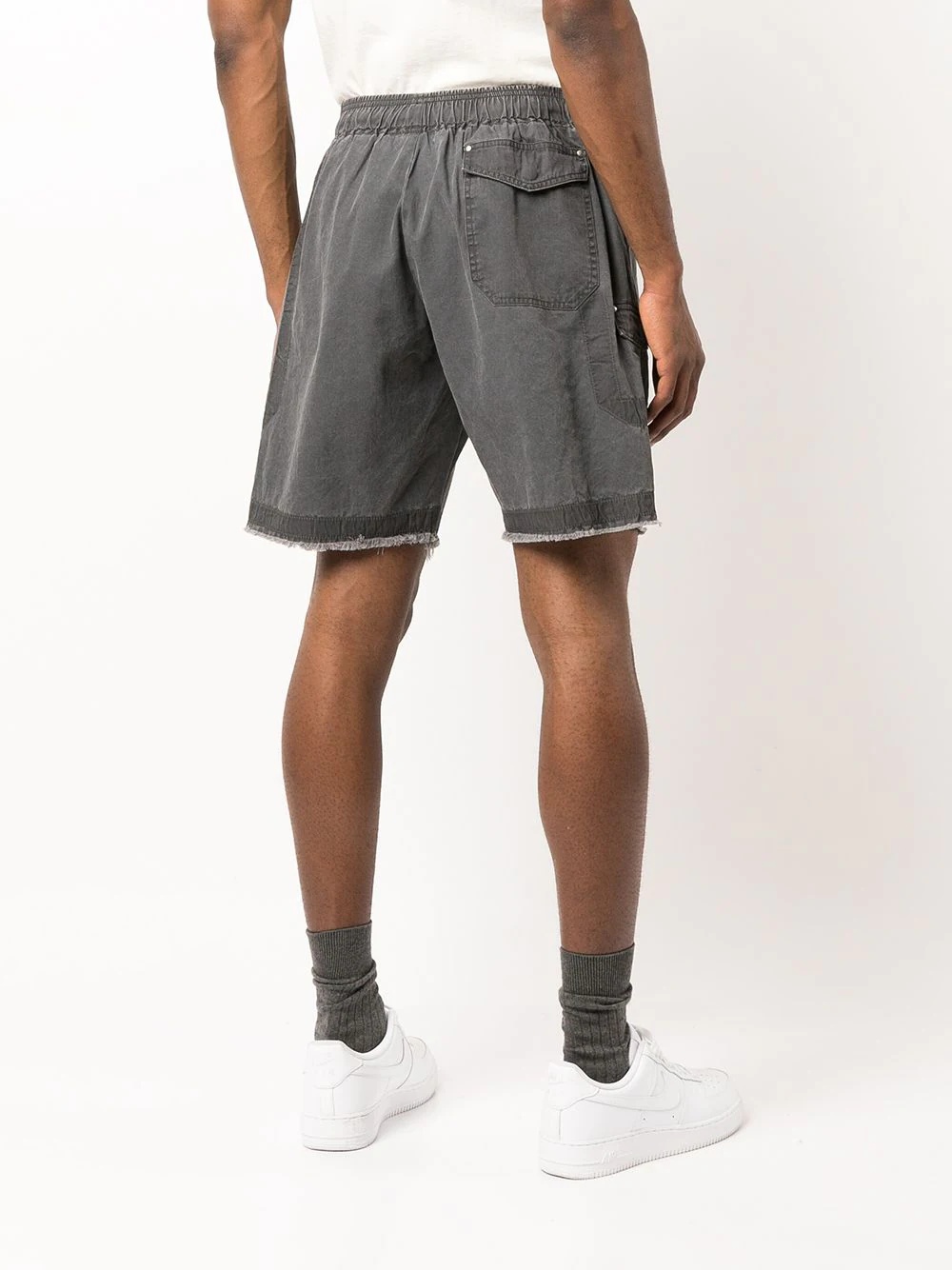 drawstring cargo shorts - 4