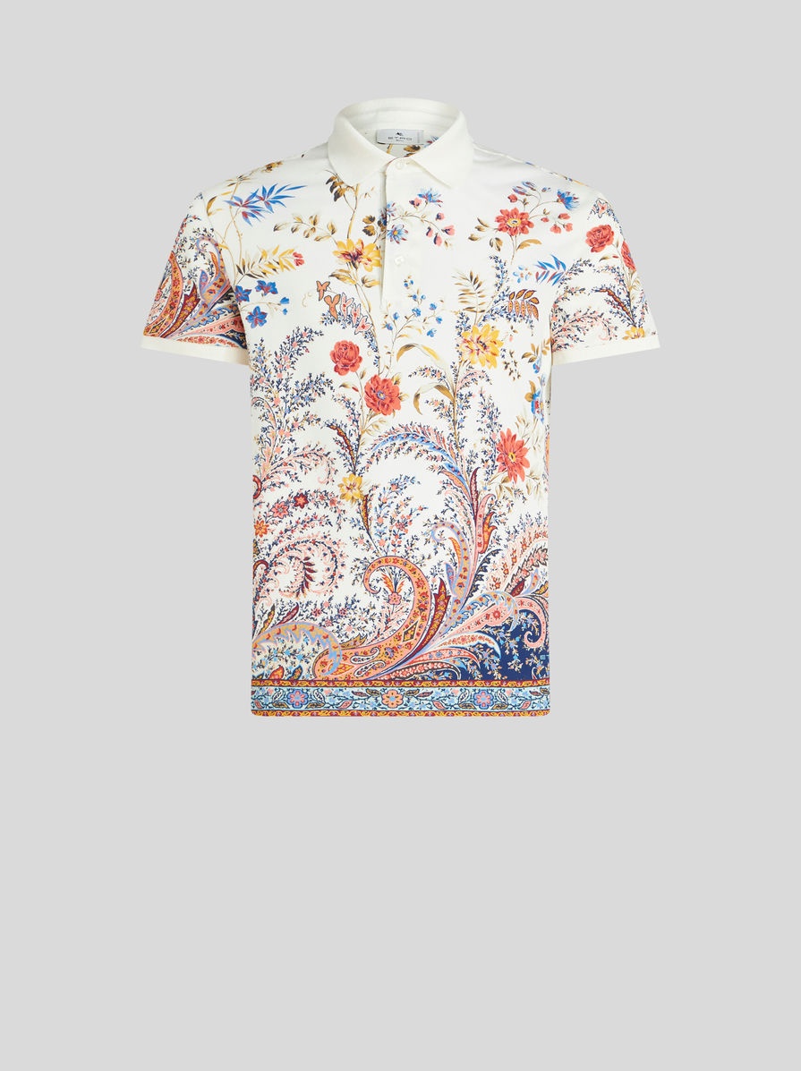 FLORAL PAISLEY POLO SHIRT - 1