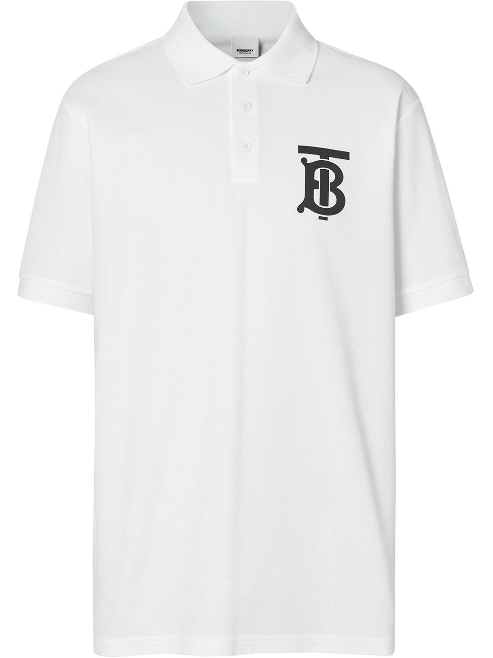 monogram print polo shirt - 1