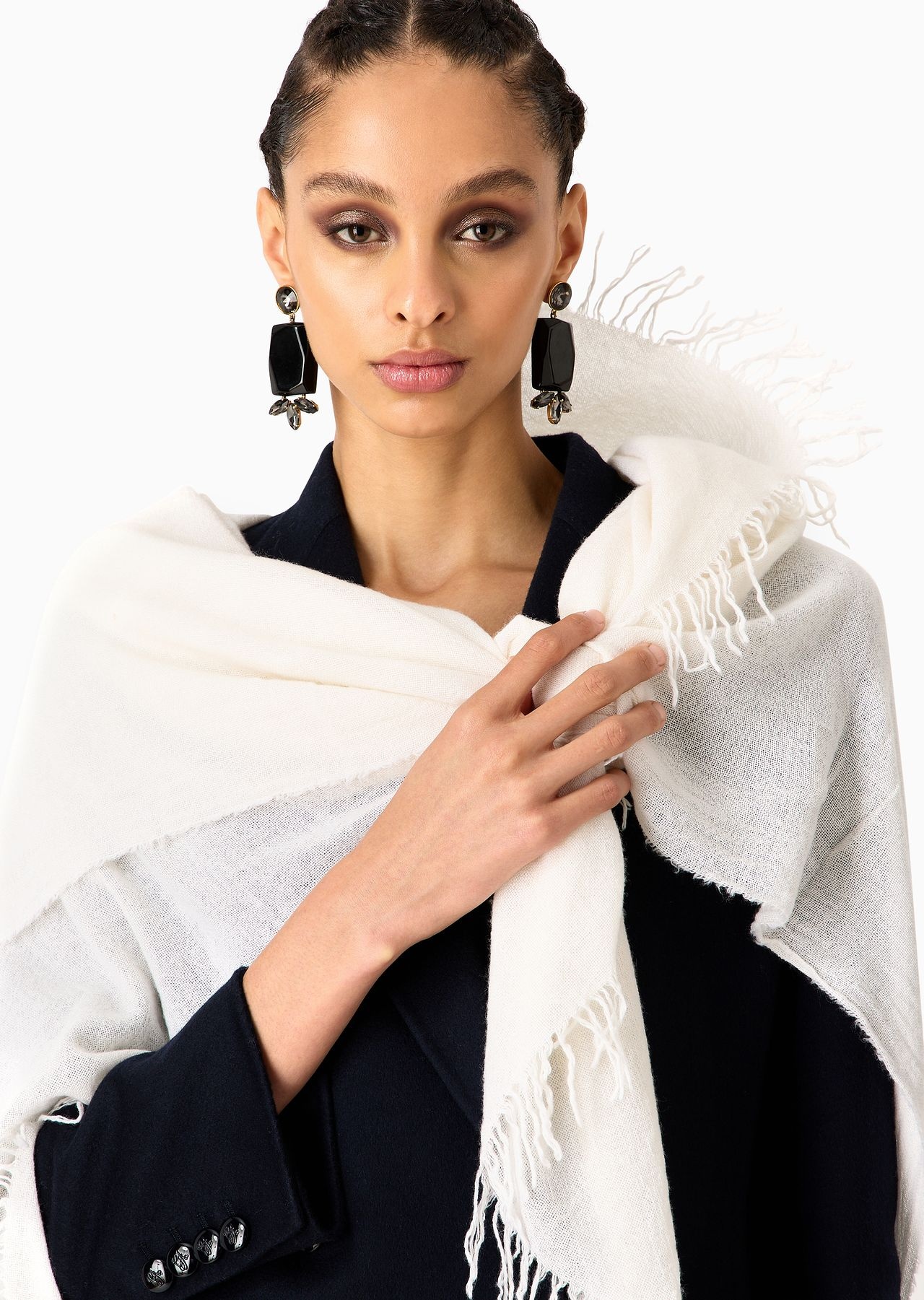Wool, silk and cashmere foulard - 3