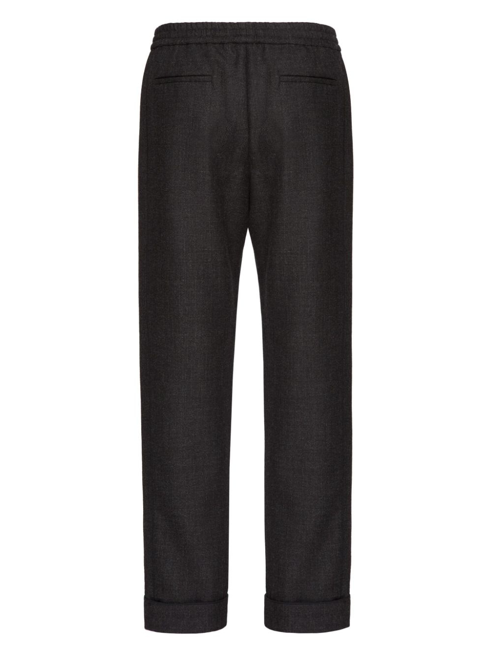 elasticated-waist straight-leg trousers - 2