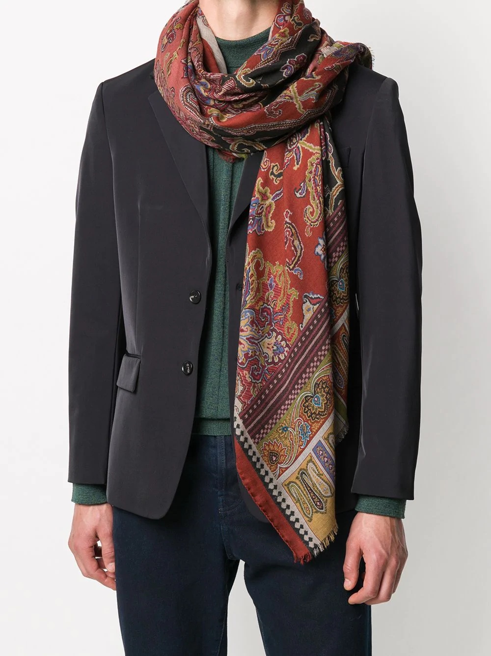 paisley-print scarf - 2