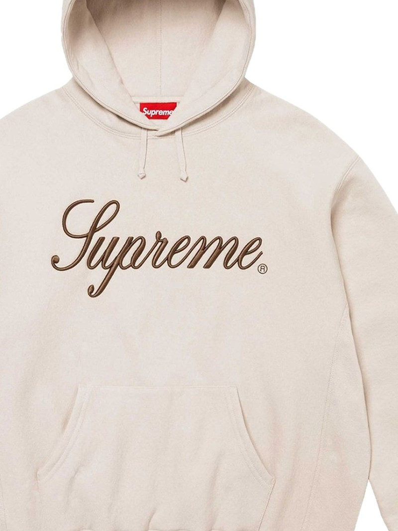 Supreme logo-embroidered hoodie outlook