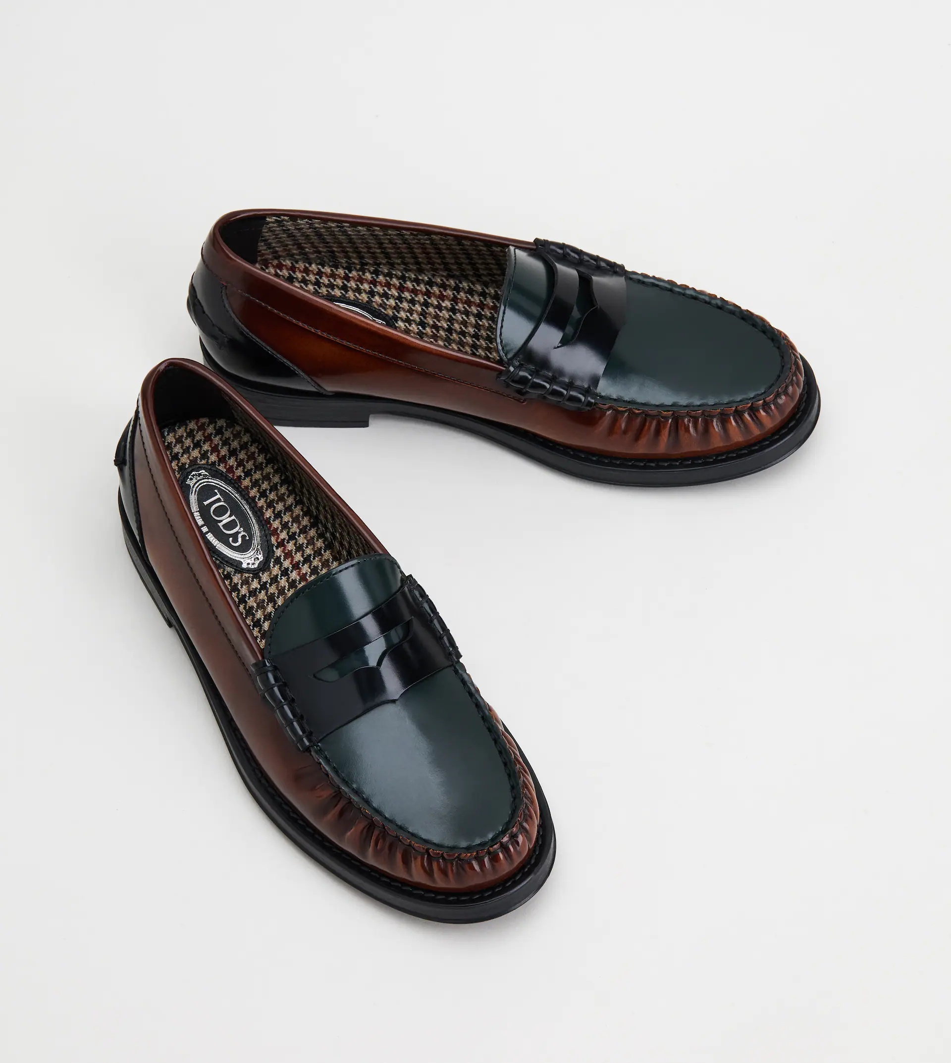 LOAFERS IN LEATHER - BLACK, BROWN - 3