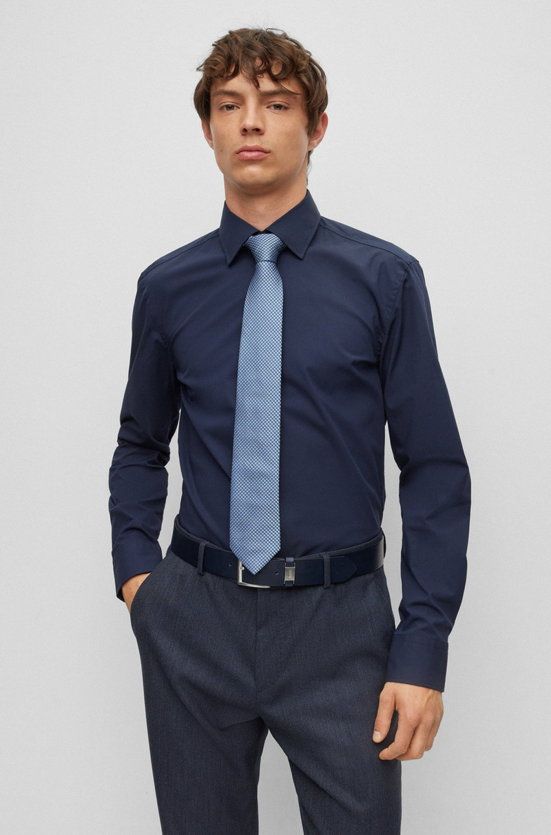 BOSS SILK-BLEND TIE WITH JACQUARD PATTERN outlook