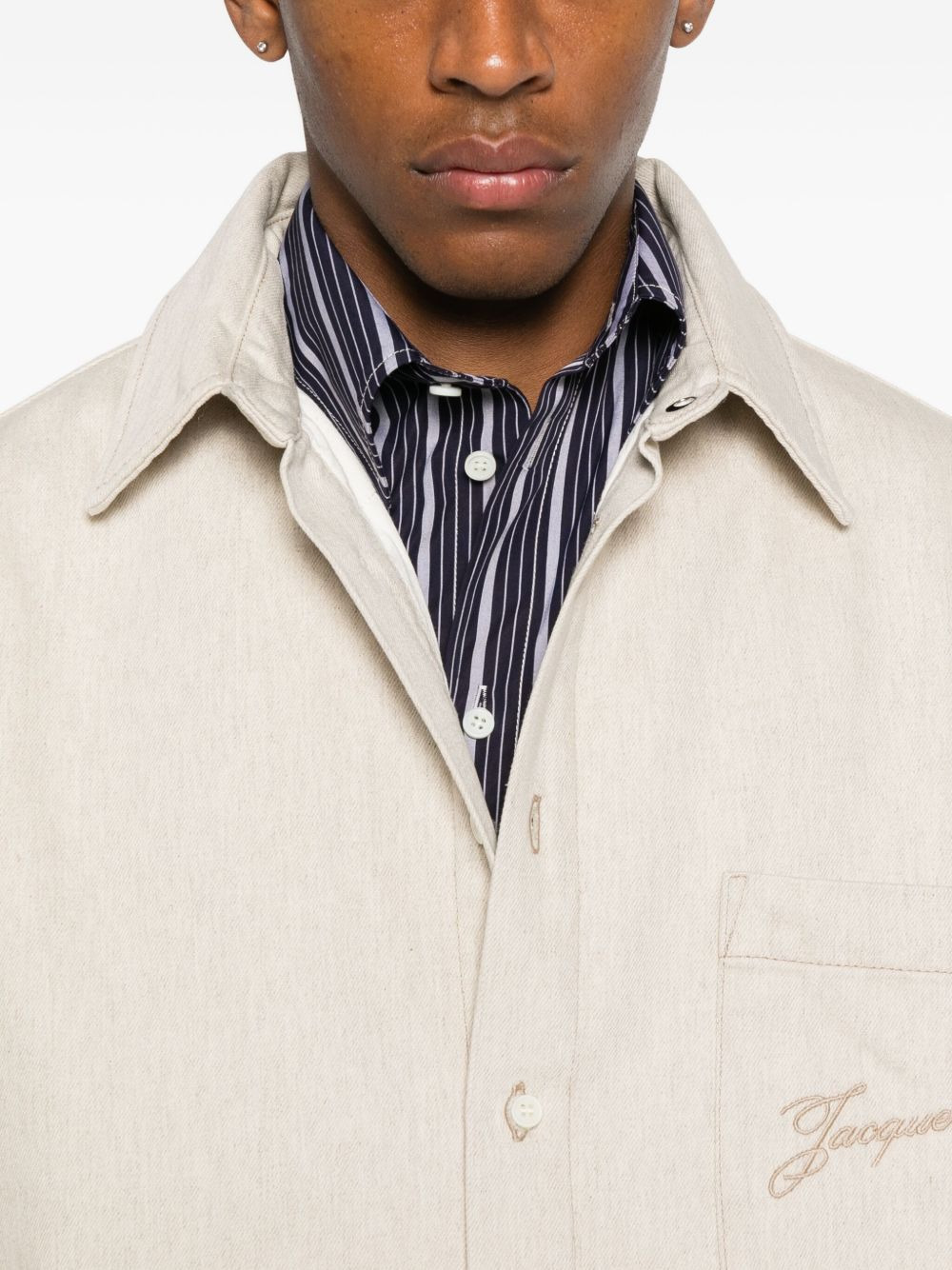 JACQUEMUS Shirts Beige - 5