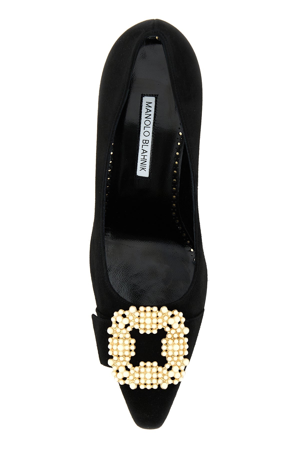 Black suede Giboa pumps - 4
