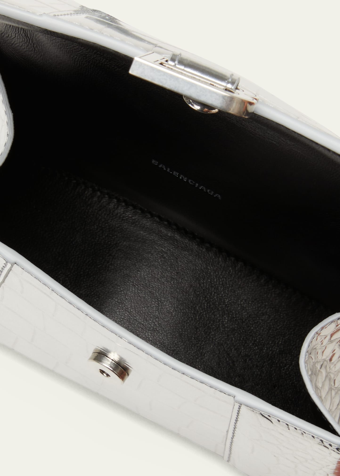 Hourglass XS Metallic Satchel Bag - 4