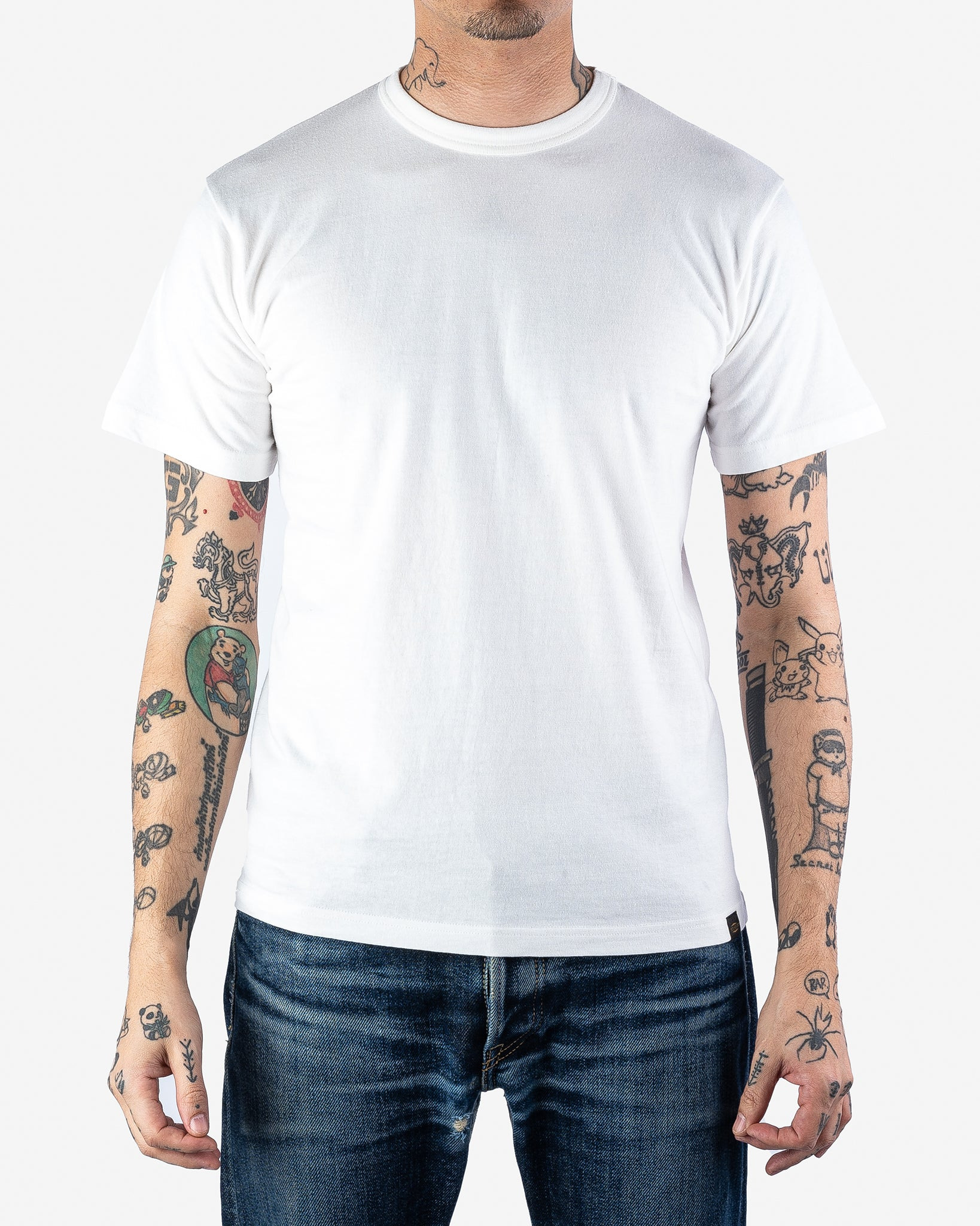 IHT-1610-WHT 6.5oz Loopwheel Crew Neck T-Shirt - White - 2