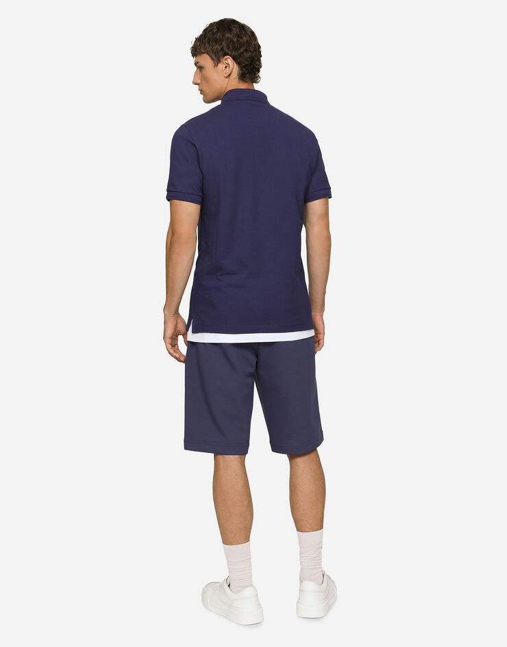 Jersey jogging shorts with embroidery - 3