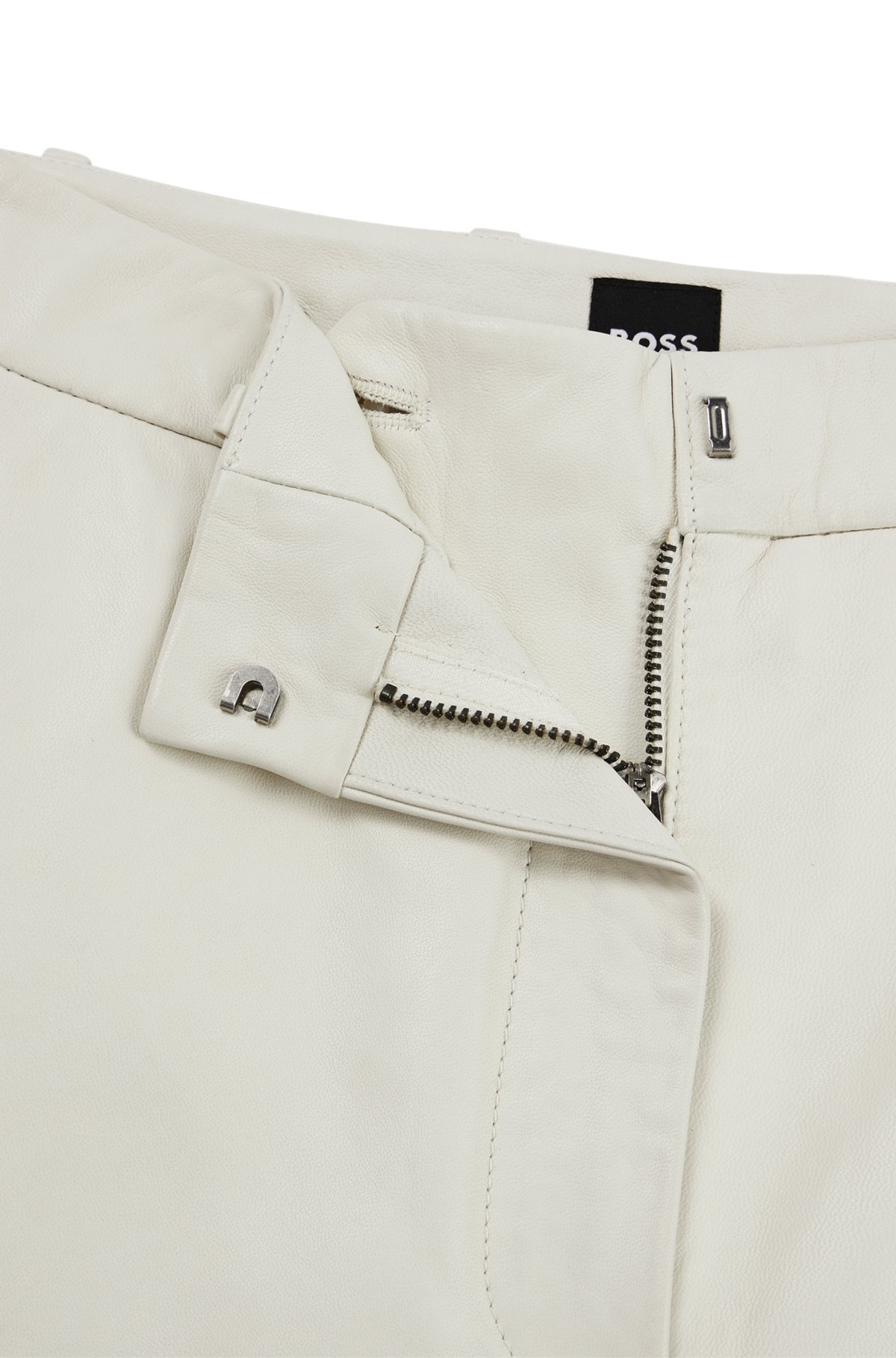 REGULAR-FIT LEATHER TROUSERS WITH WIDE LEG - 6