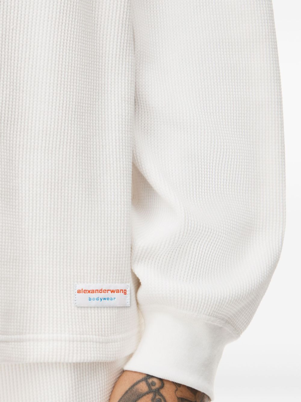 waffle crew neck longsleeve T-shirt - 5