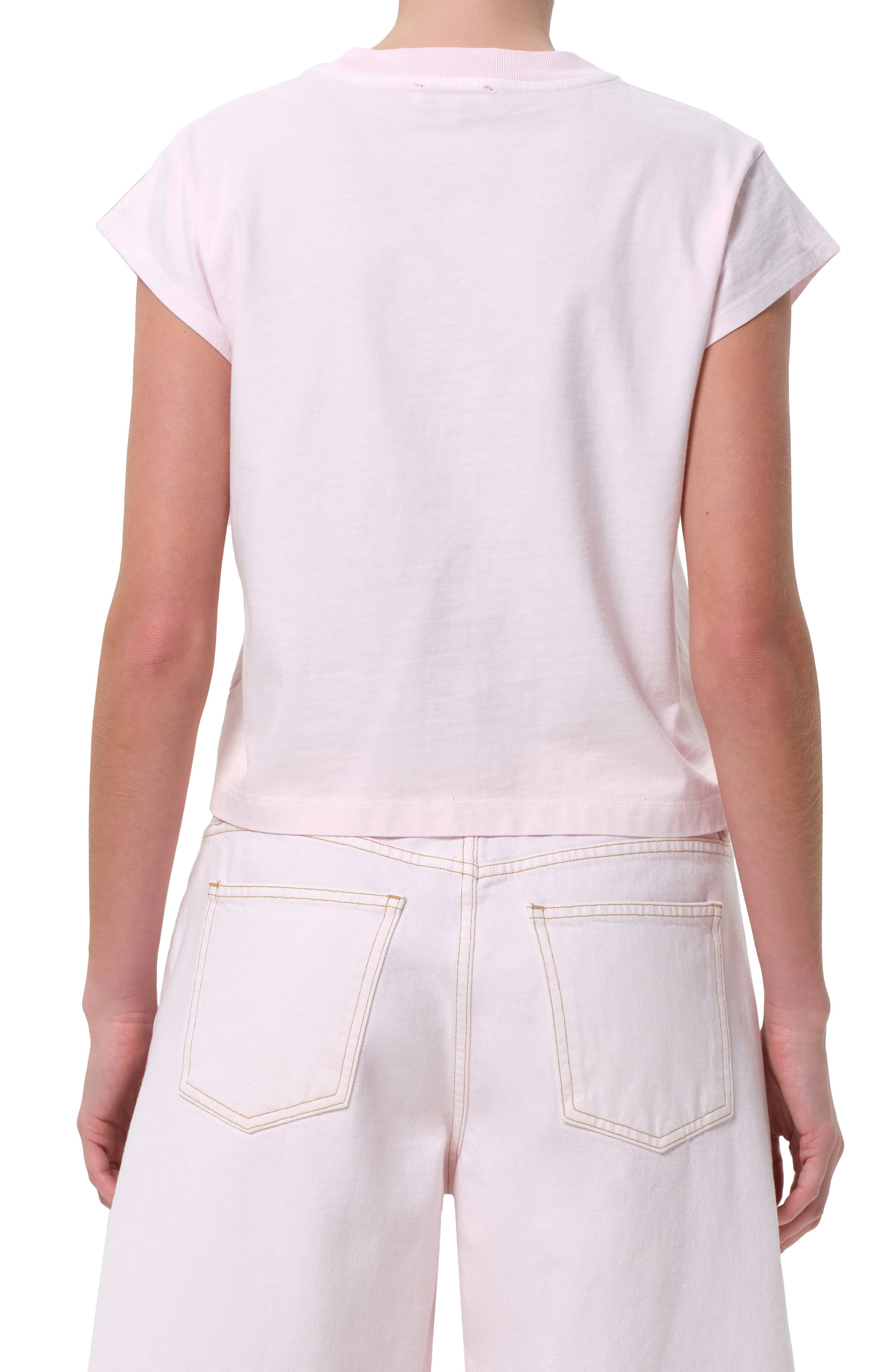 AGOLDE Bryce Cap Sleeve T-Shirt in Cosmos Pink Crystal at Nordstrom - 2