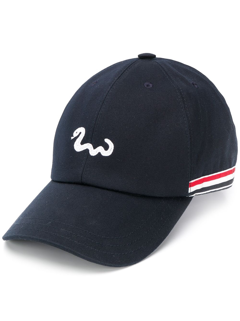 embroidered snake baseball cap - 1