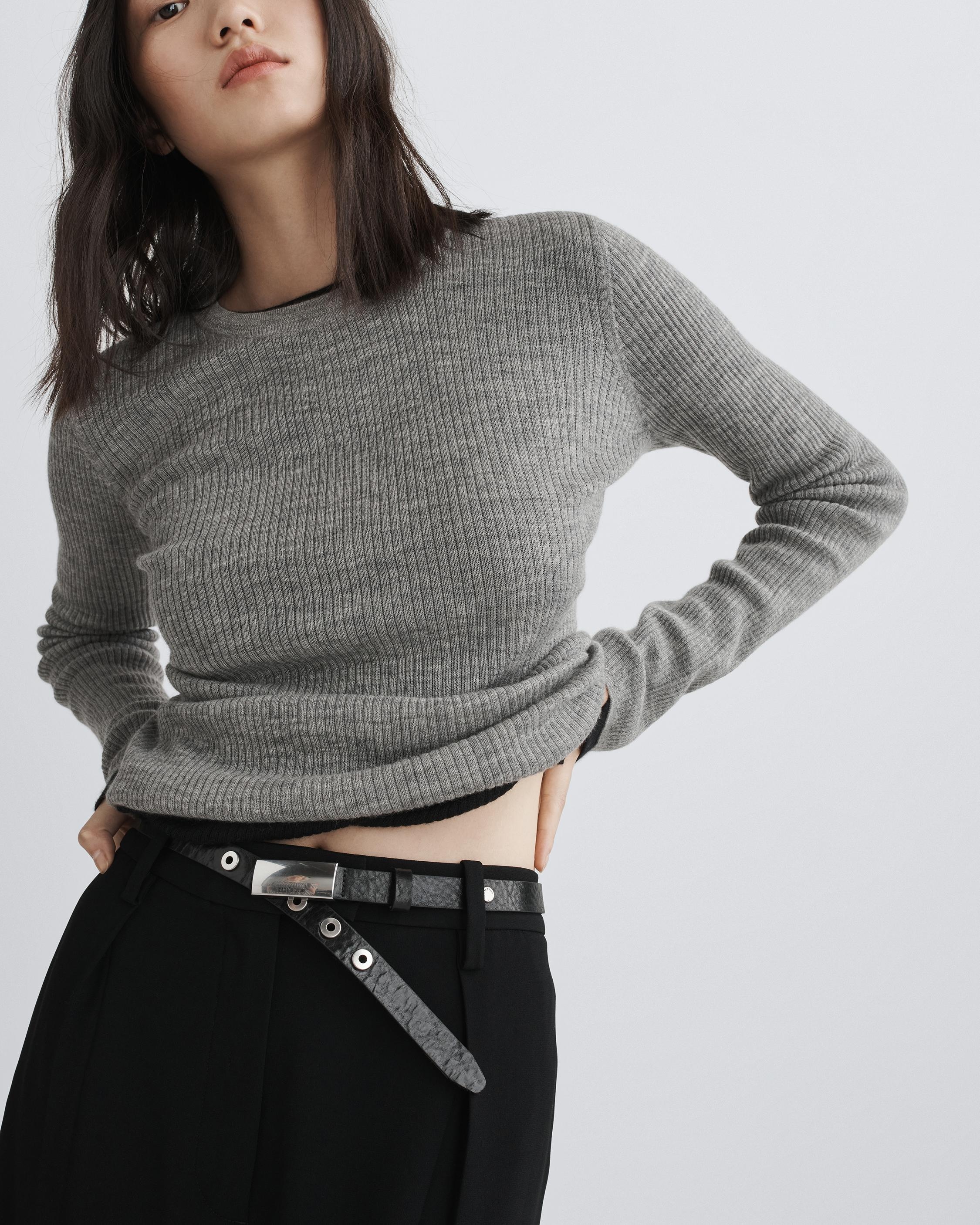 Mandee Ribbed Cashmere Crew
Slim Fit Sweater - 2