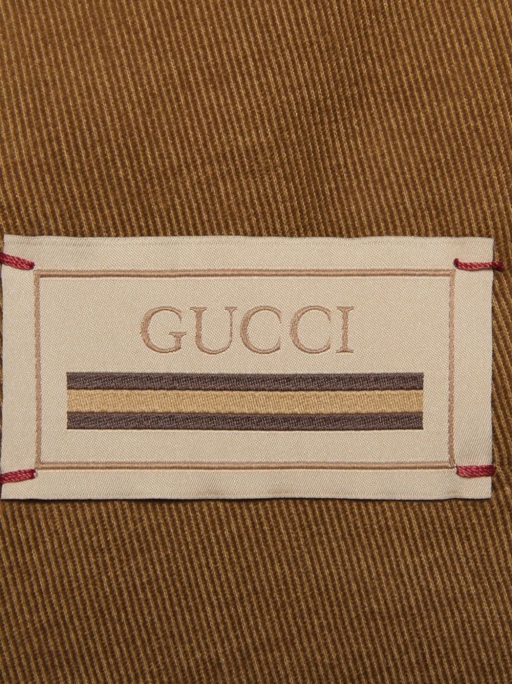 logo-patch corduroy blazer - 6