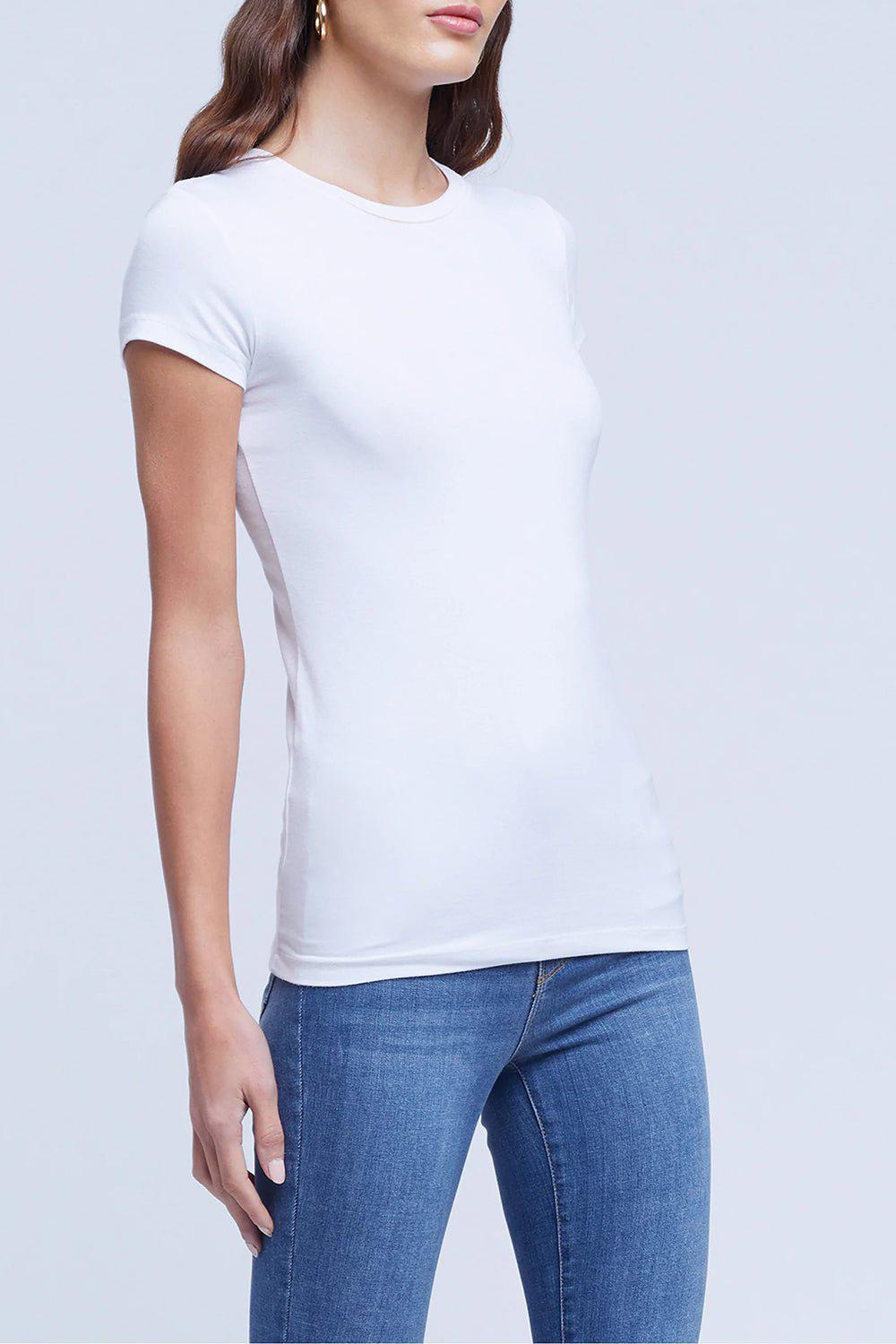Ressi Micro Rib Tee - White - 4