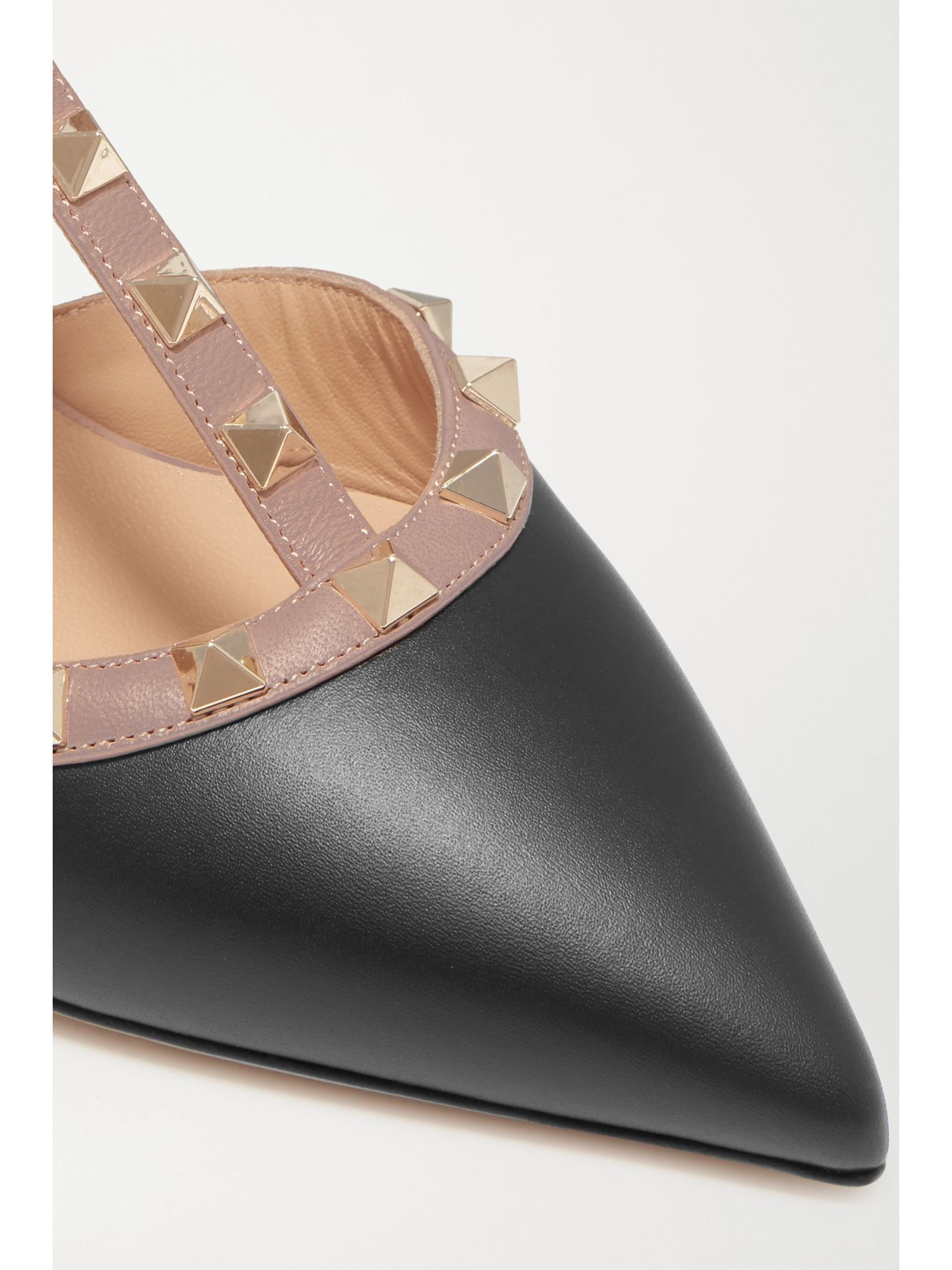 Valentino Garavani Rockstud 65 two-tone leather pumps Black - 4