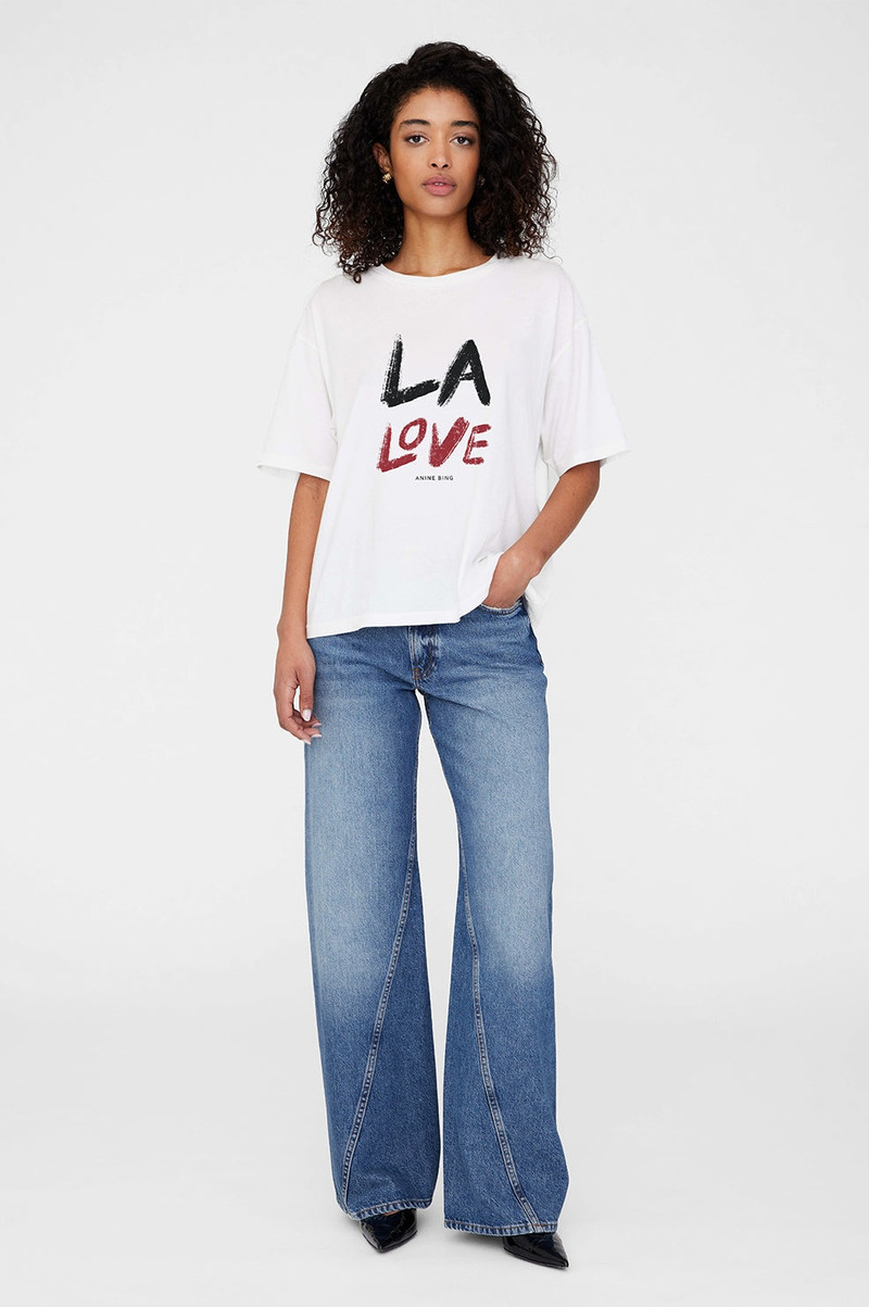 ANINE BING Cohen Tee LA Love - Ivory outlook